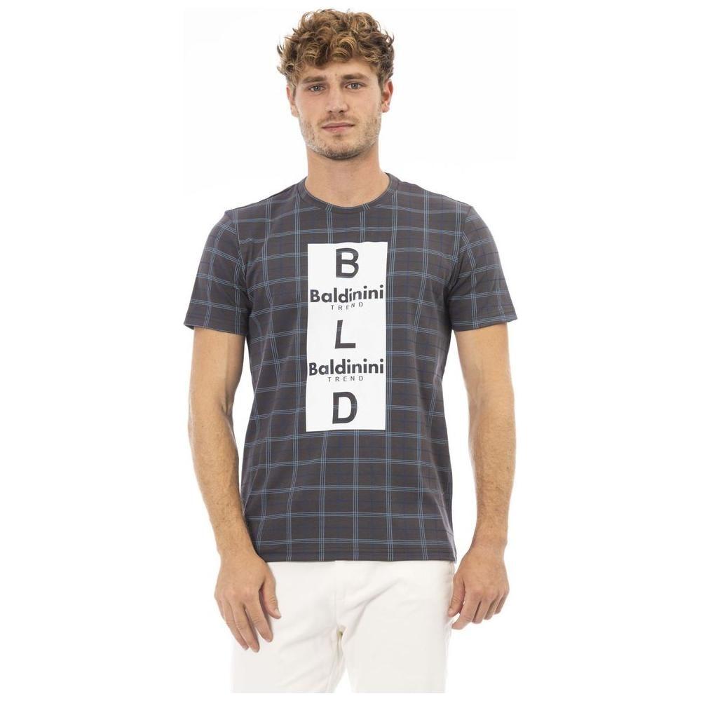Baldinini Trend Gray Cotton Men T-Shirt Baldinini Trend Dim Gray