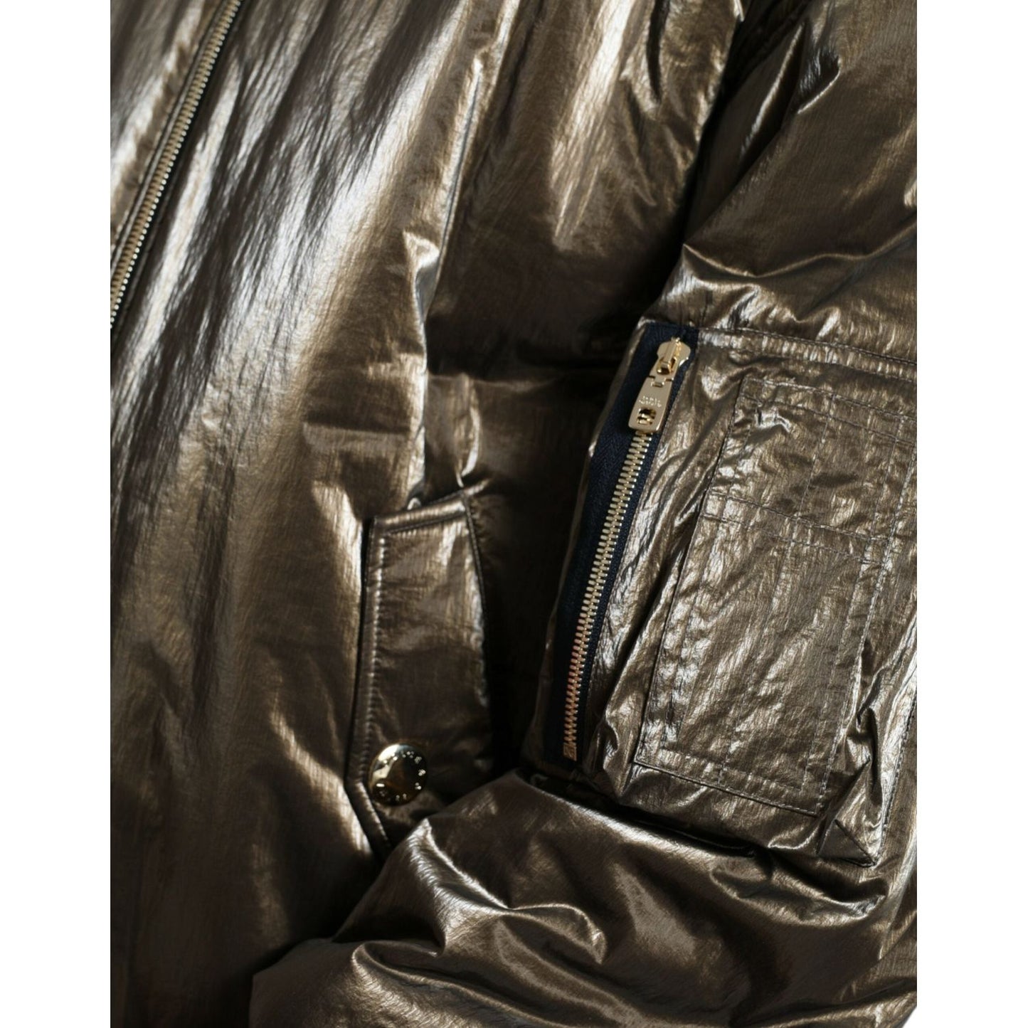 Dolce & Gabbana Elegant Bronze Bomber Jacket Dolce & Gabbana Dark Slate Gray