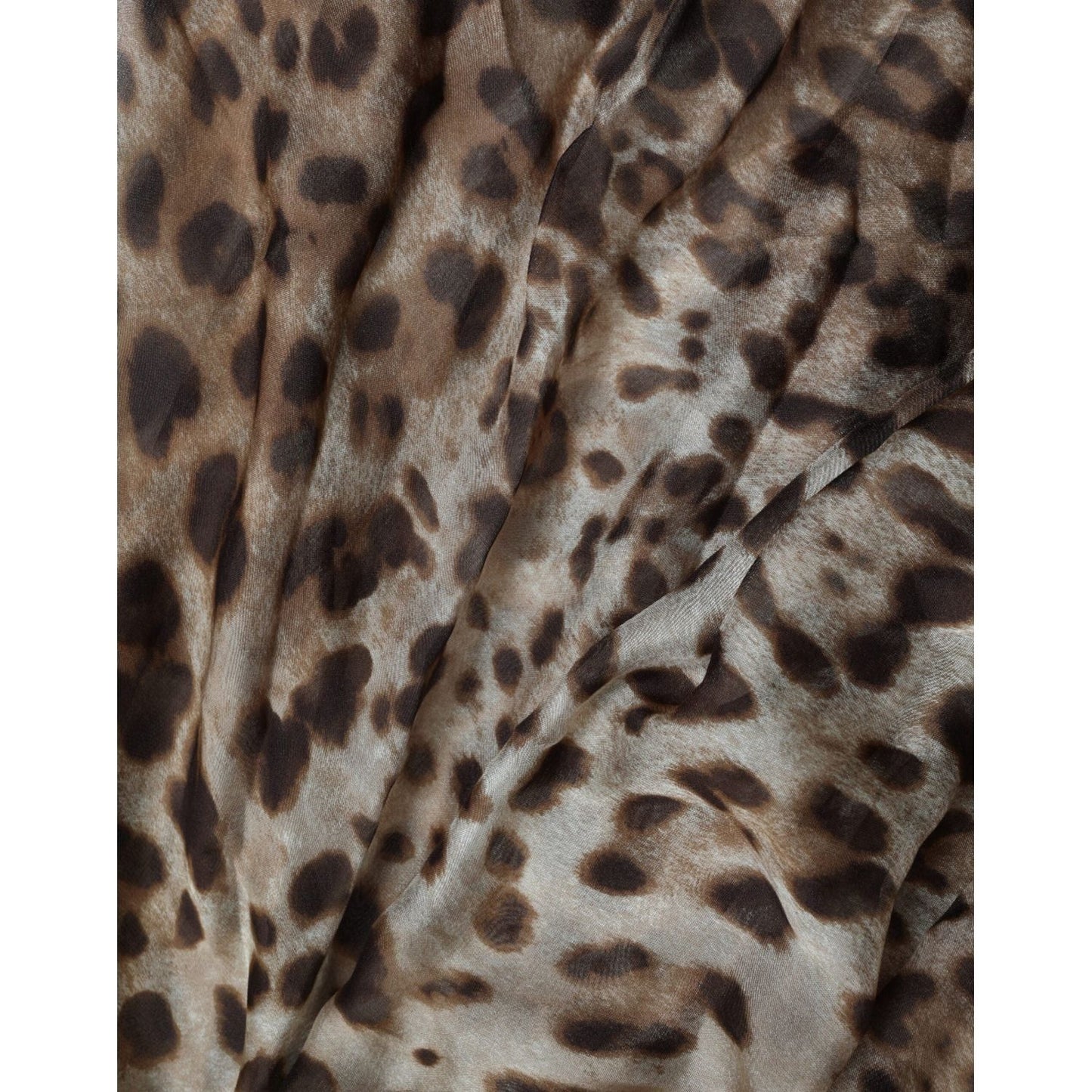 Dolce & Gabbana Elegant One-Shoulder Leopard Midi Dress Dolce & Gabbana Dim Gray
