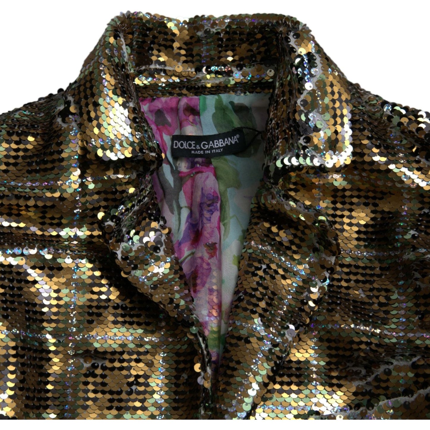 Dolce & Gabbana Multicolor Sequined Cropped Jacket Dolce & Gabbana Dark Slate Gray