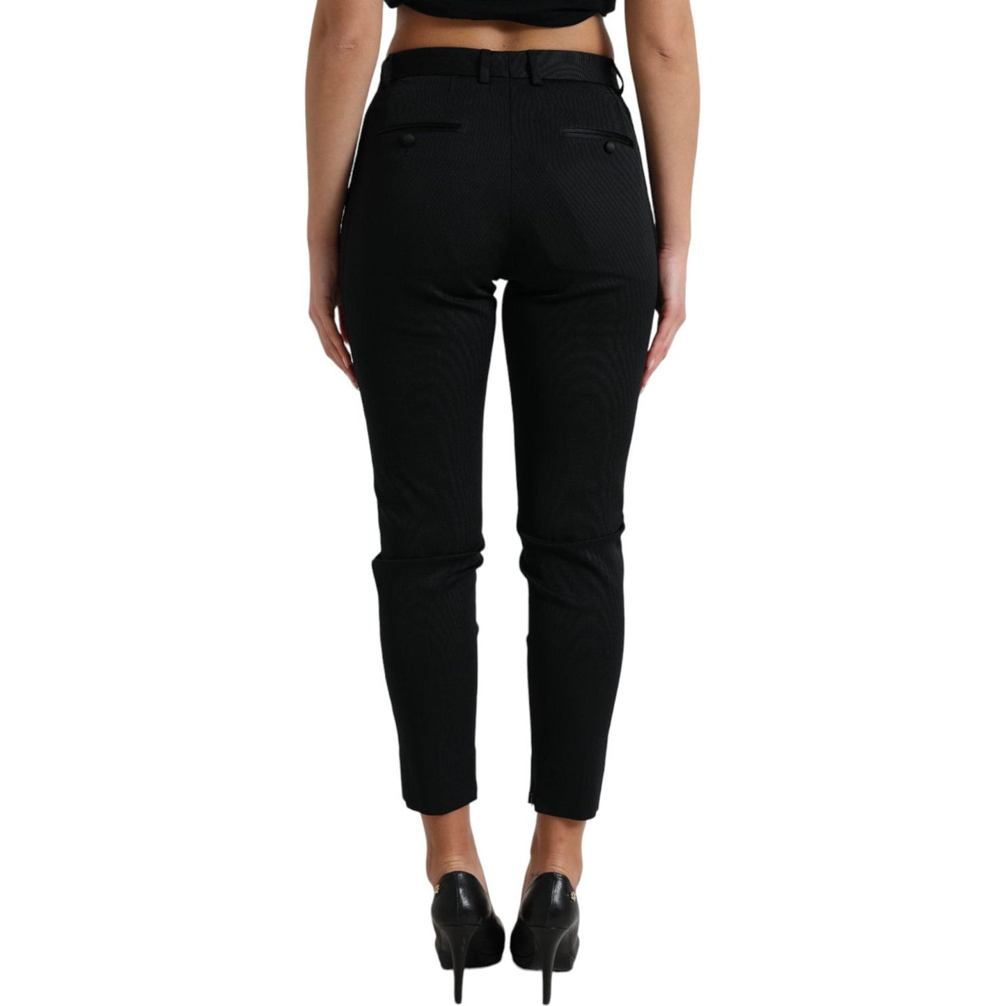 Dolce & Gabbana Chic High Waist Skinny Cropped Pants Dolce & Gabbana Rosy Brown