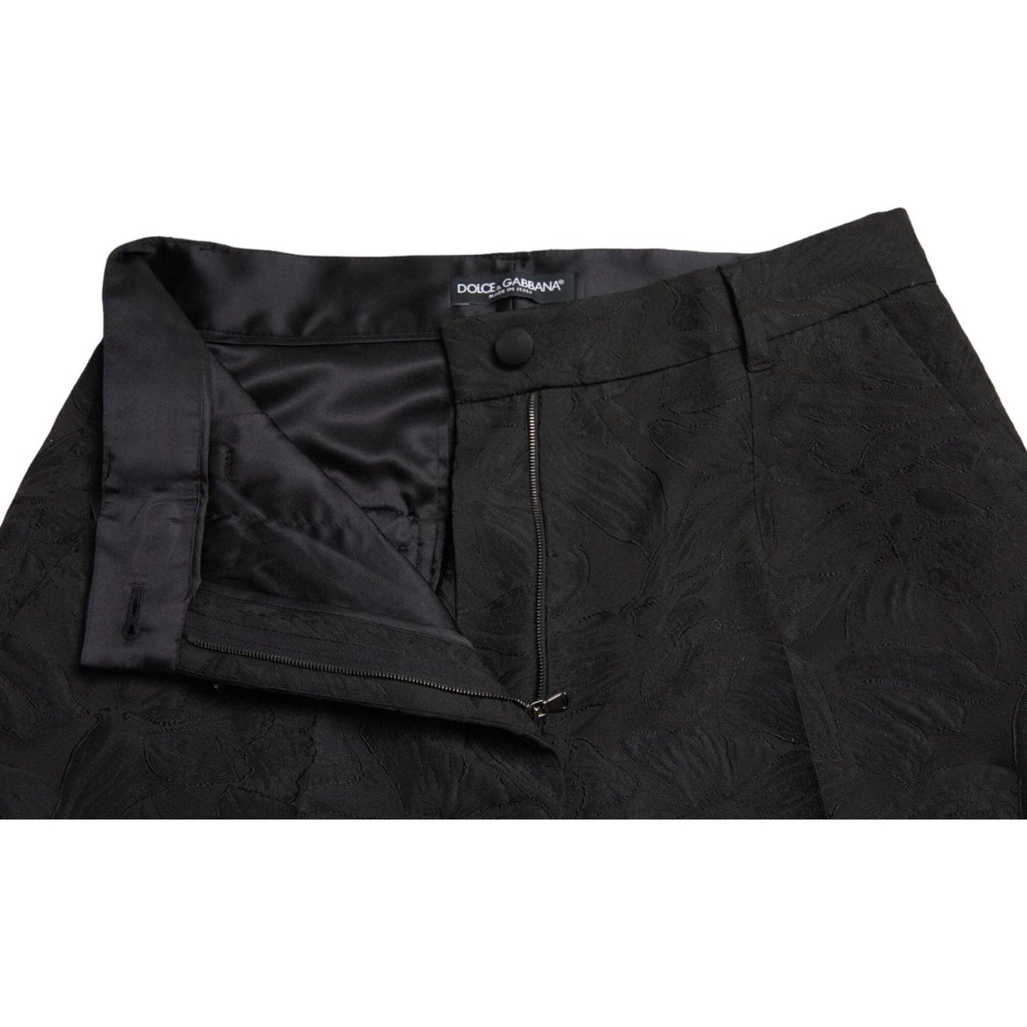 Dolce & Gabbana High Waist Tapered Elegance Pants Dolce & Gabbana Black