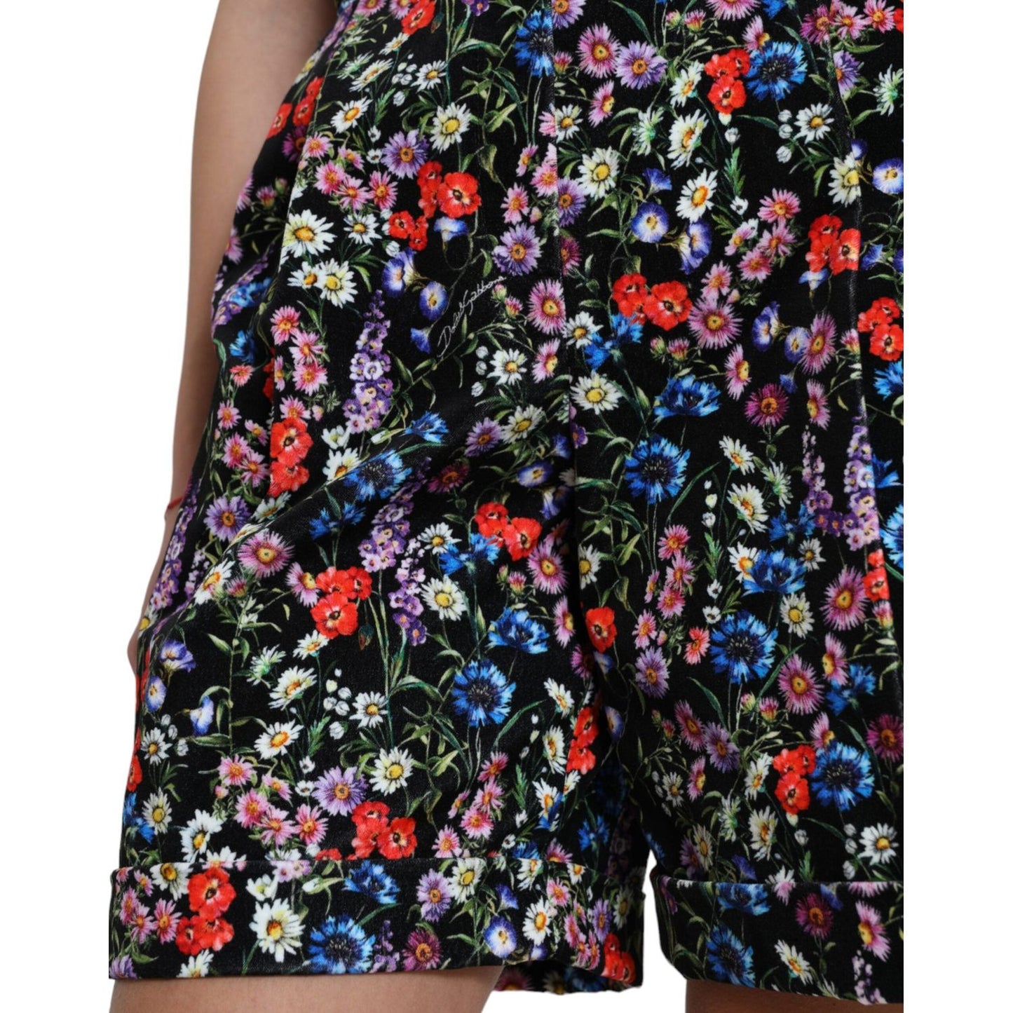 Dolce & Gabbana Chic Floral High Waist Hot Pants Shorts Dolce & Gabbana Rosy Brown