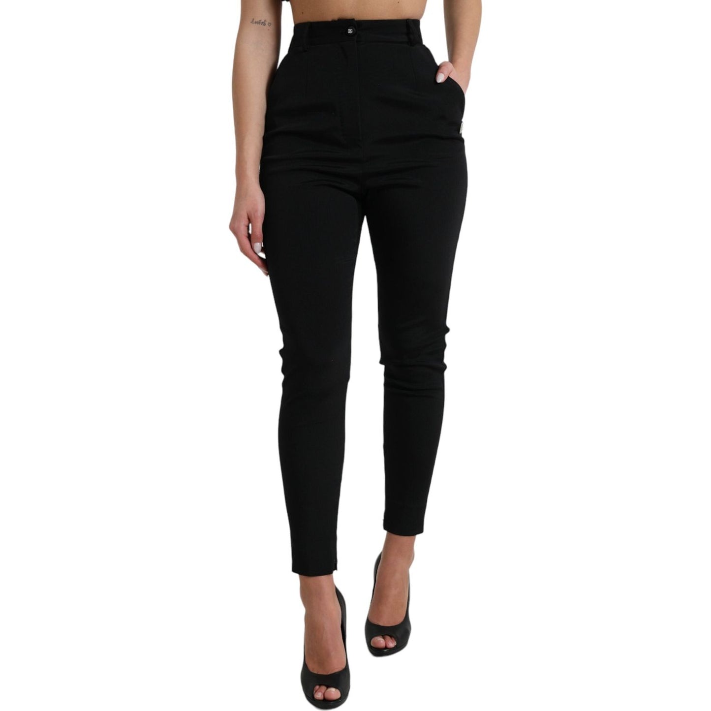 Dolce & Gabbana Elegant High Waist Skinny Pants Dolce & Gabbana Rosy Brown