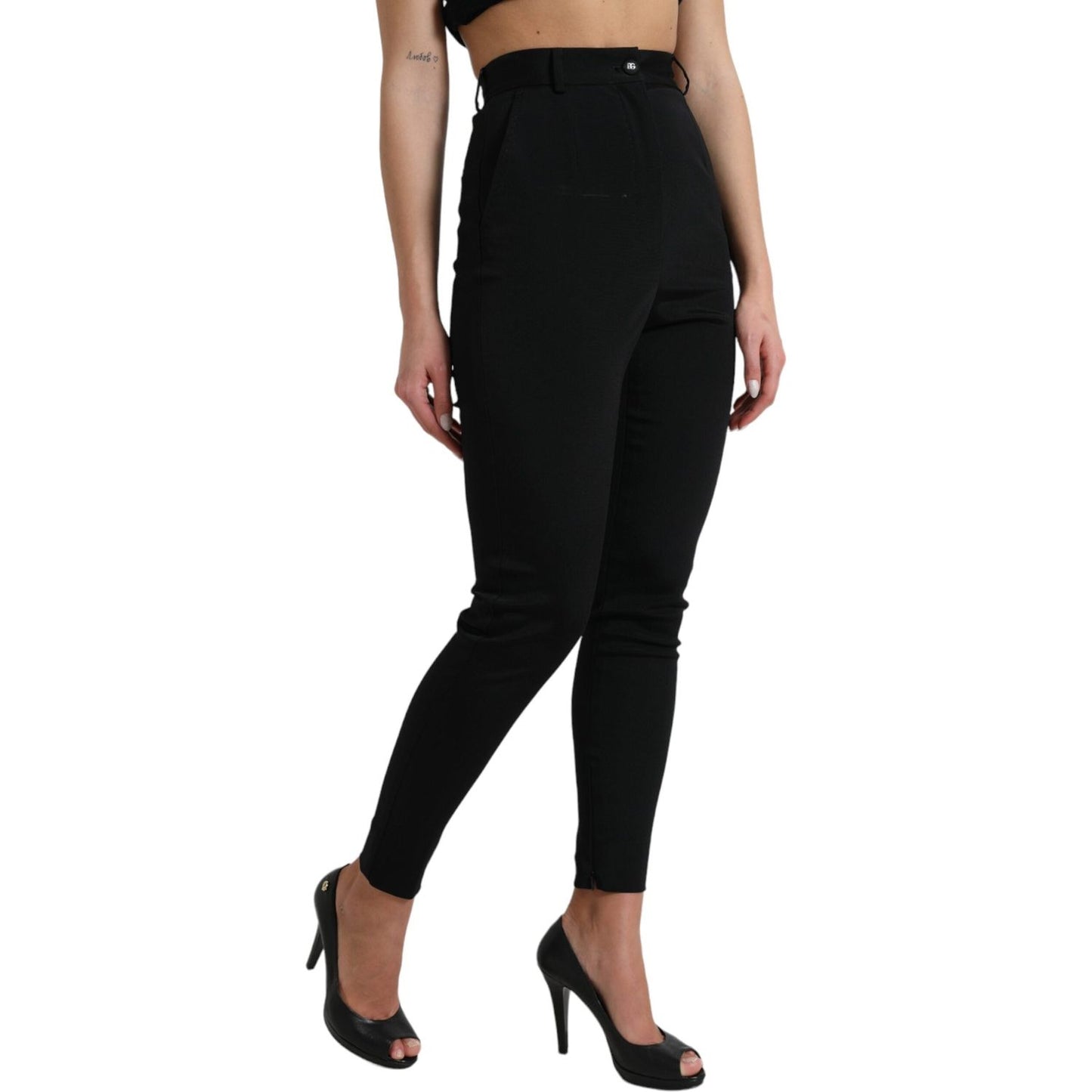 Dolce & Gabbana Elegant High Waist Skinny Pants Dolce & Gabbana Rosy Brown