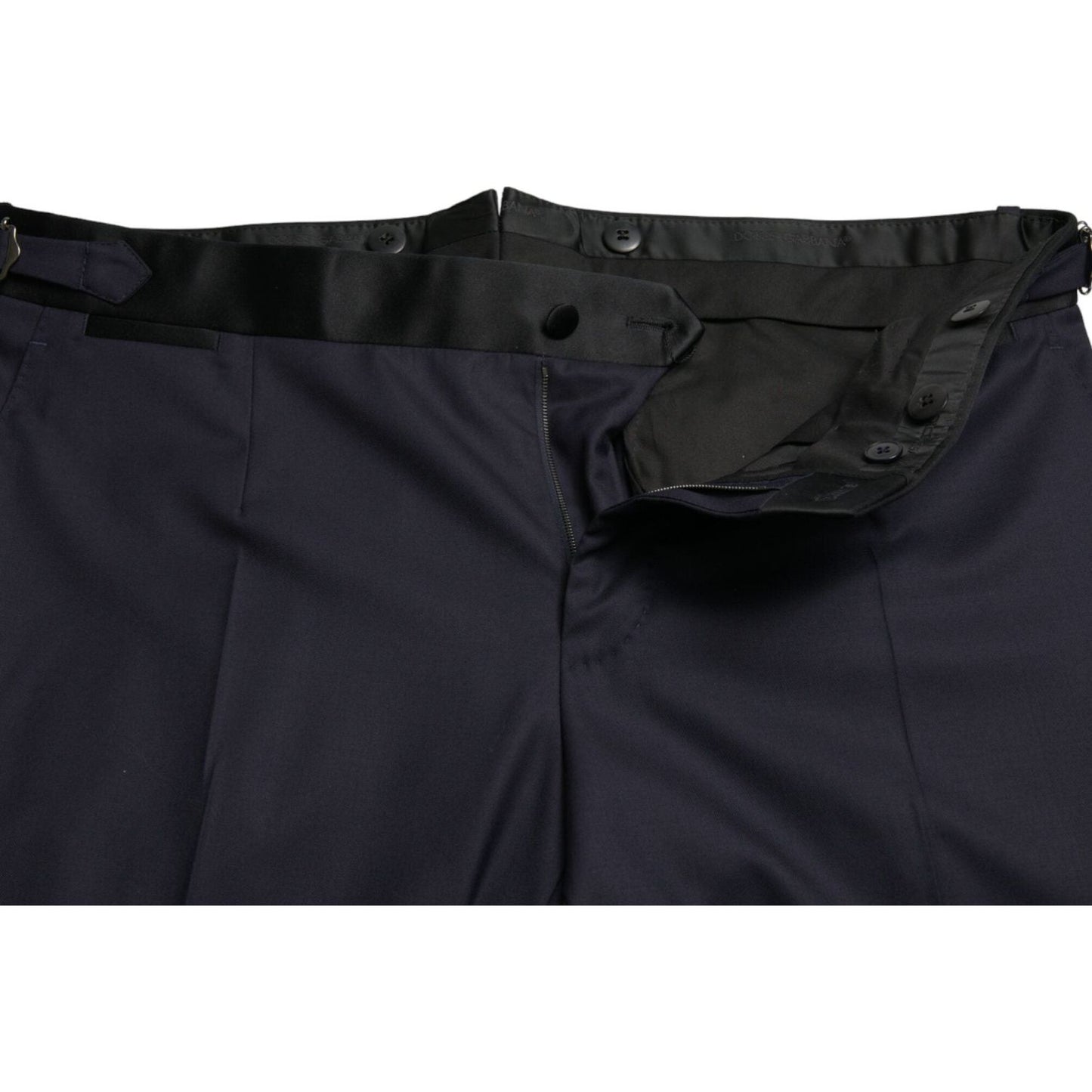 Dolce & Gabbana Elegant Wool-Silk Blend Cropped Dress Pants Dolce & Gabbana Dark Slate Gray