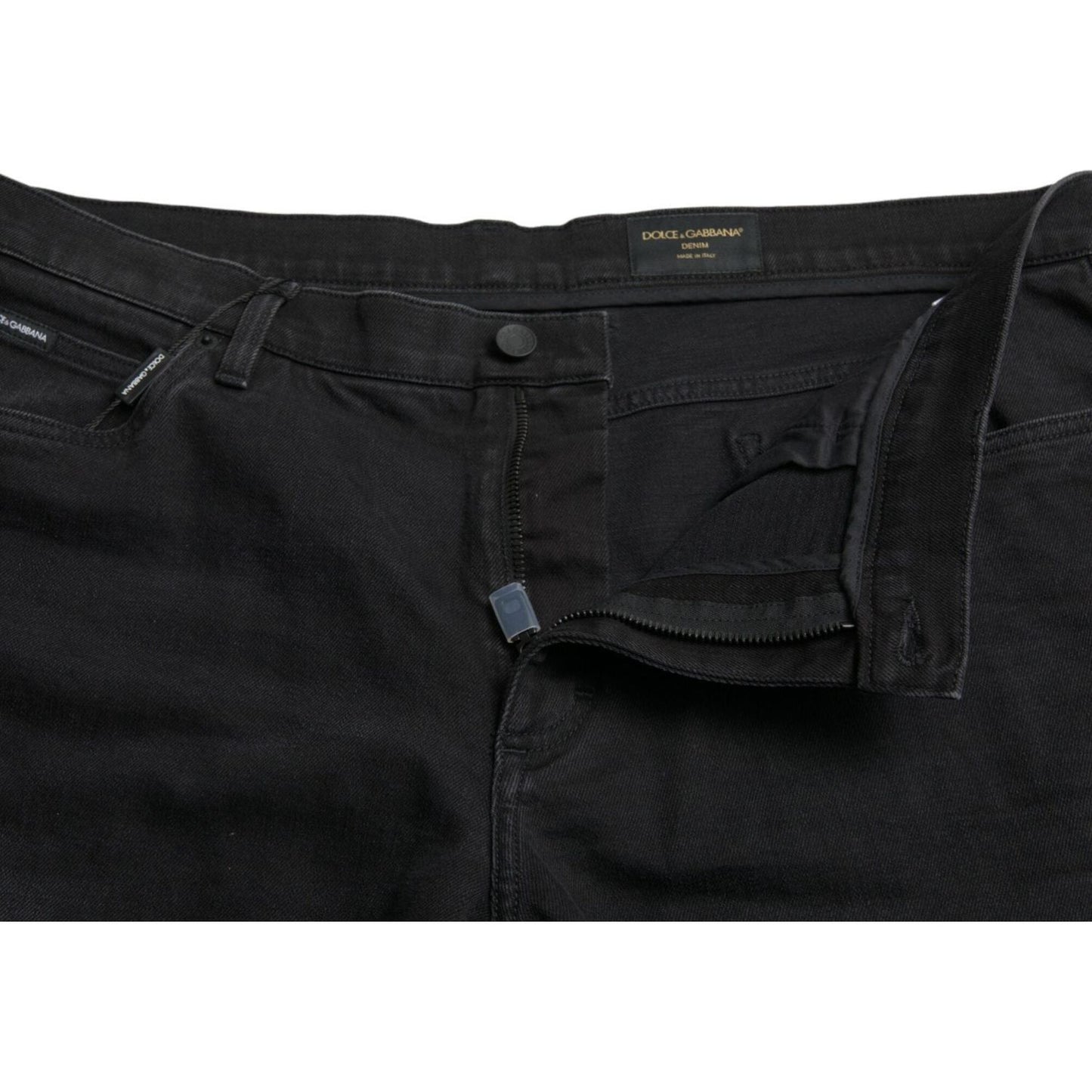 Dolce & Gabbana Chic Black Bermuda Denim Shorts Dolce & Gabbana Black