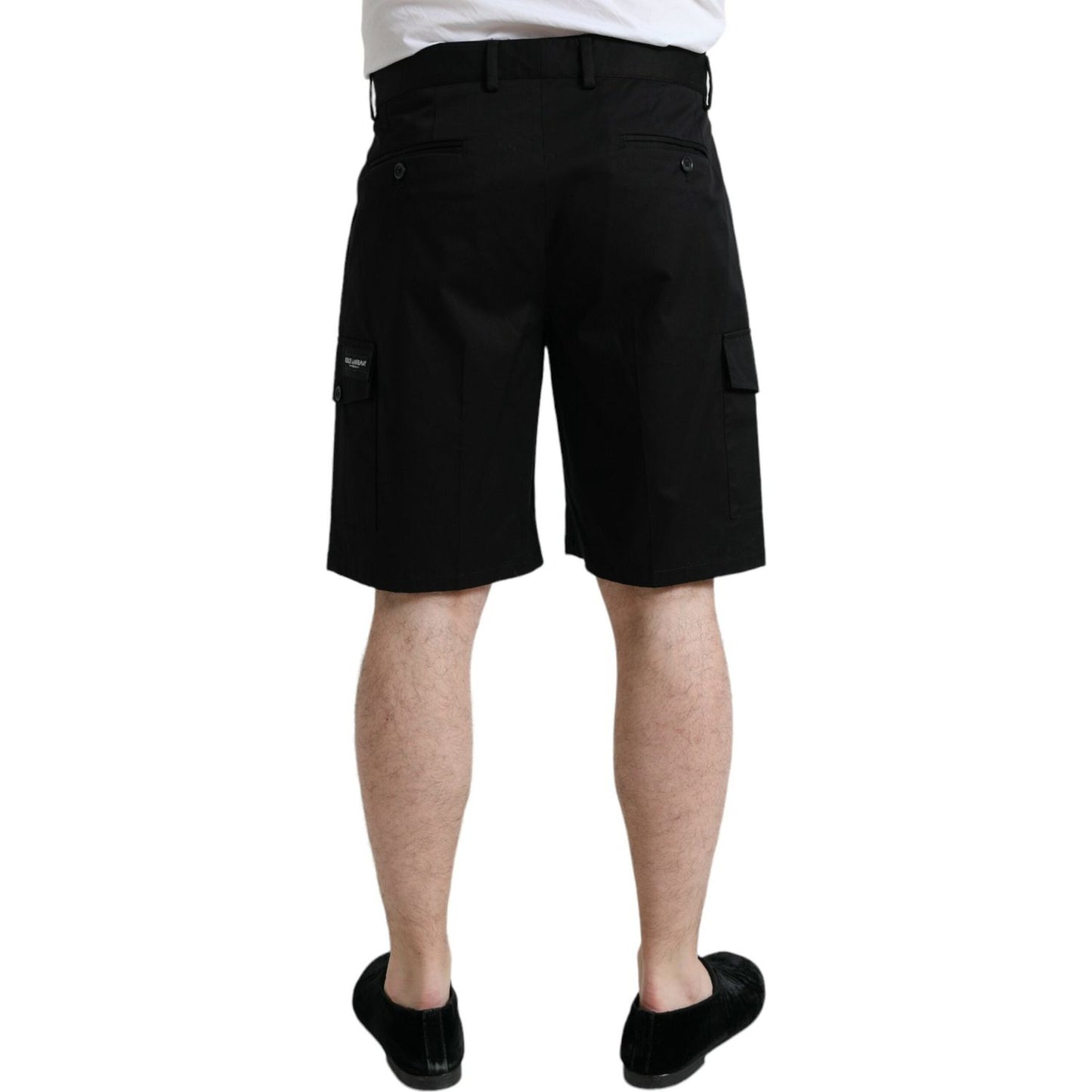 Dolce & Gabbana Sleek Designer Bermuda Cargo Shorts Dolce & Gabbana Black