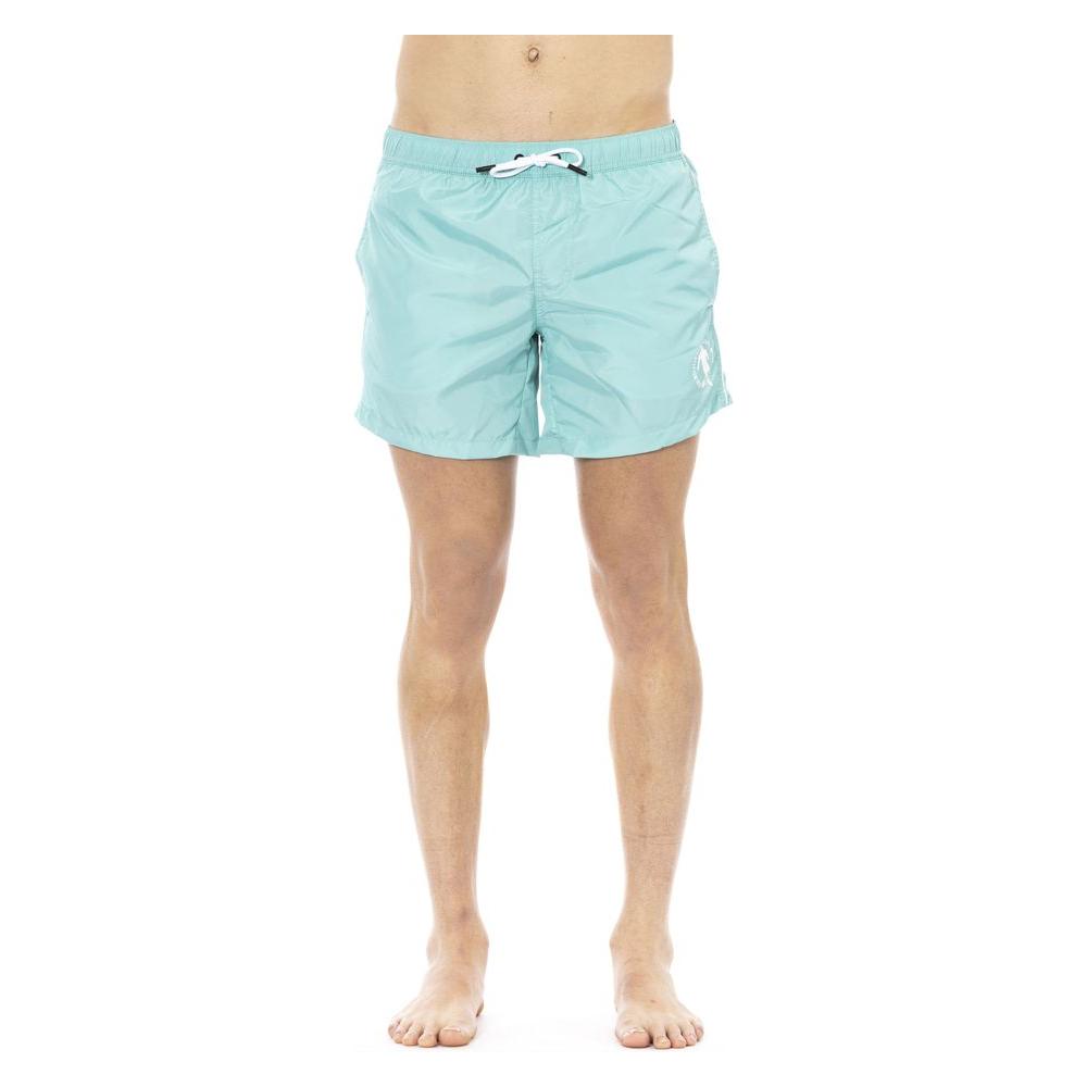 Bikkembergs Light Blue Polyester Men's Swim Shorts Bikkembergs Gray