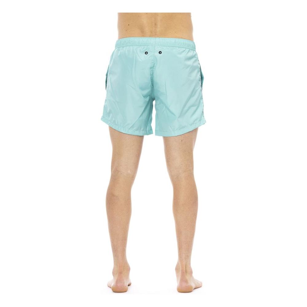 Bikkembergs Light Blue Polyester Men's Swim Shorts Bikkembergs Gray