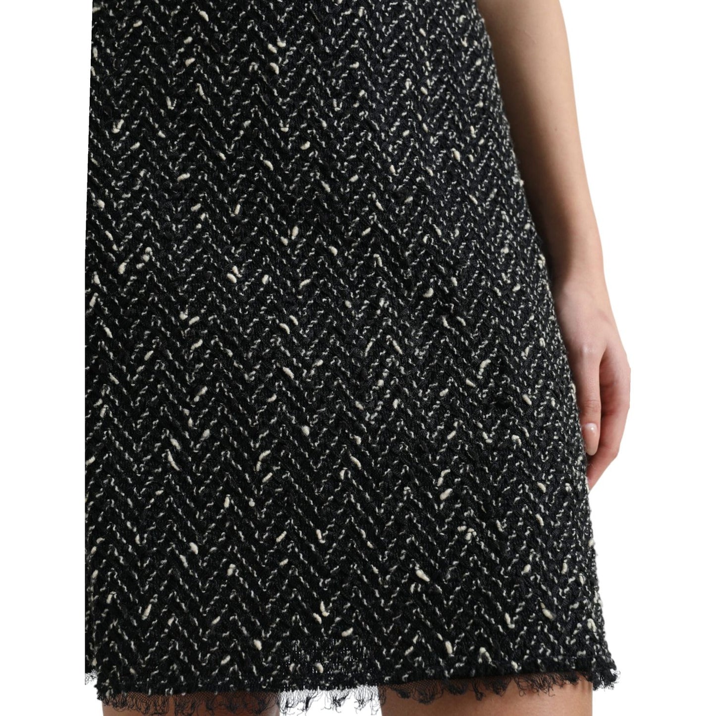 Dolce & Gabbana Elegant Tweed High-Waist Mini Skirt Dolce & Gabbana Black