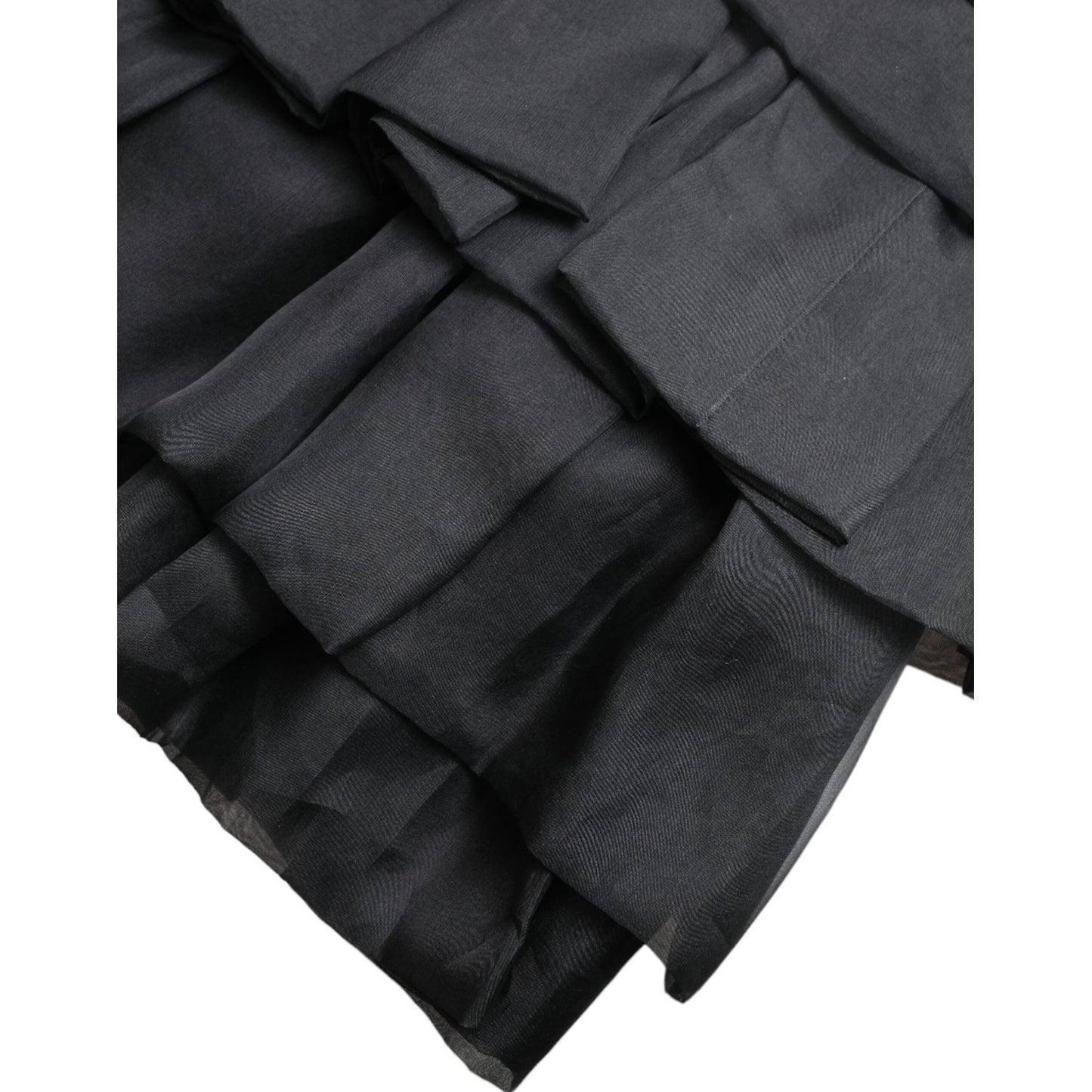Dolce & Gabbana Elegant Tiered A-Line Mini Skirt Dolce & Gabbana Dark Slate Gray