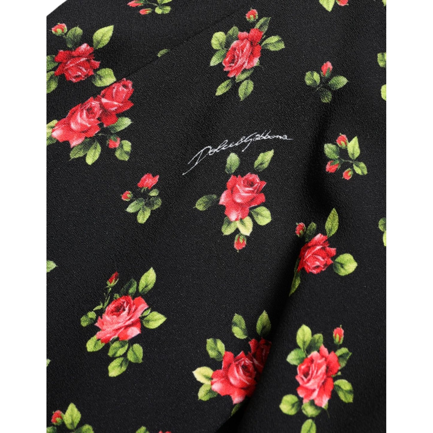 Dolce & Gabbana Floral A-Line Mini Skirt with High Waist Dolce & Gabbana Black