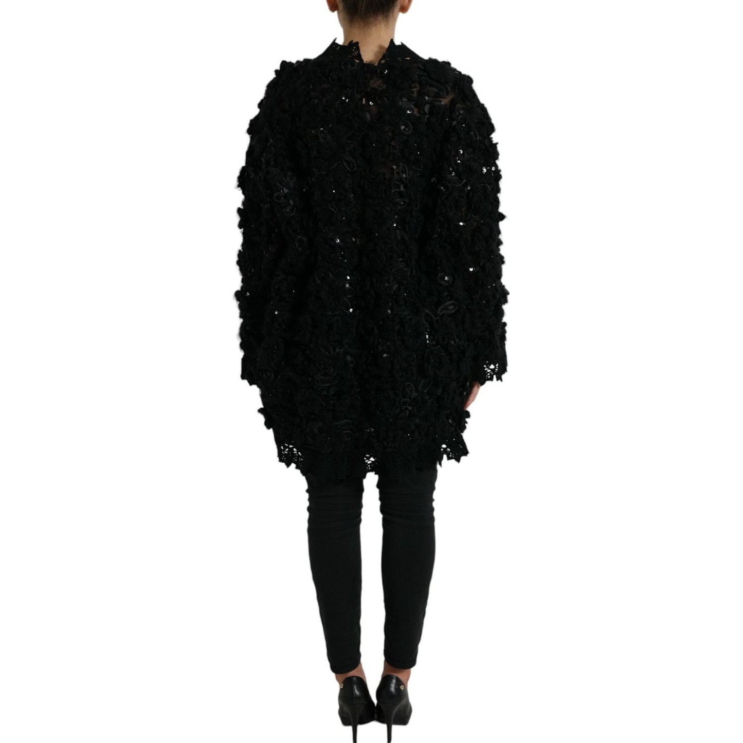 Dolce & Gabbana Sequin Embellished Black Pullover Dolce & Gabbana Black