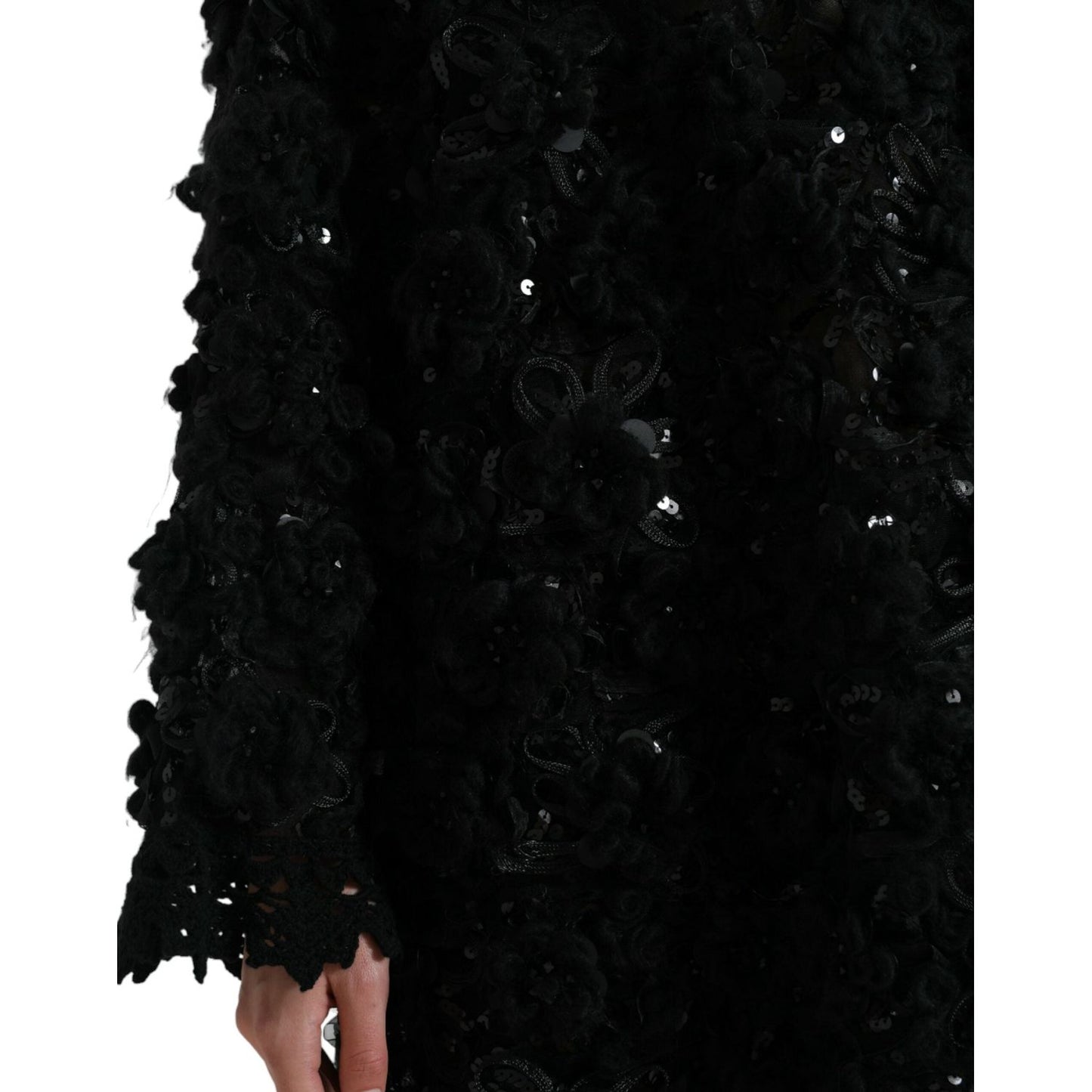 Dolce & Gabbana Sequin Embellished Black Pullover Dolce & Gabbana Black