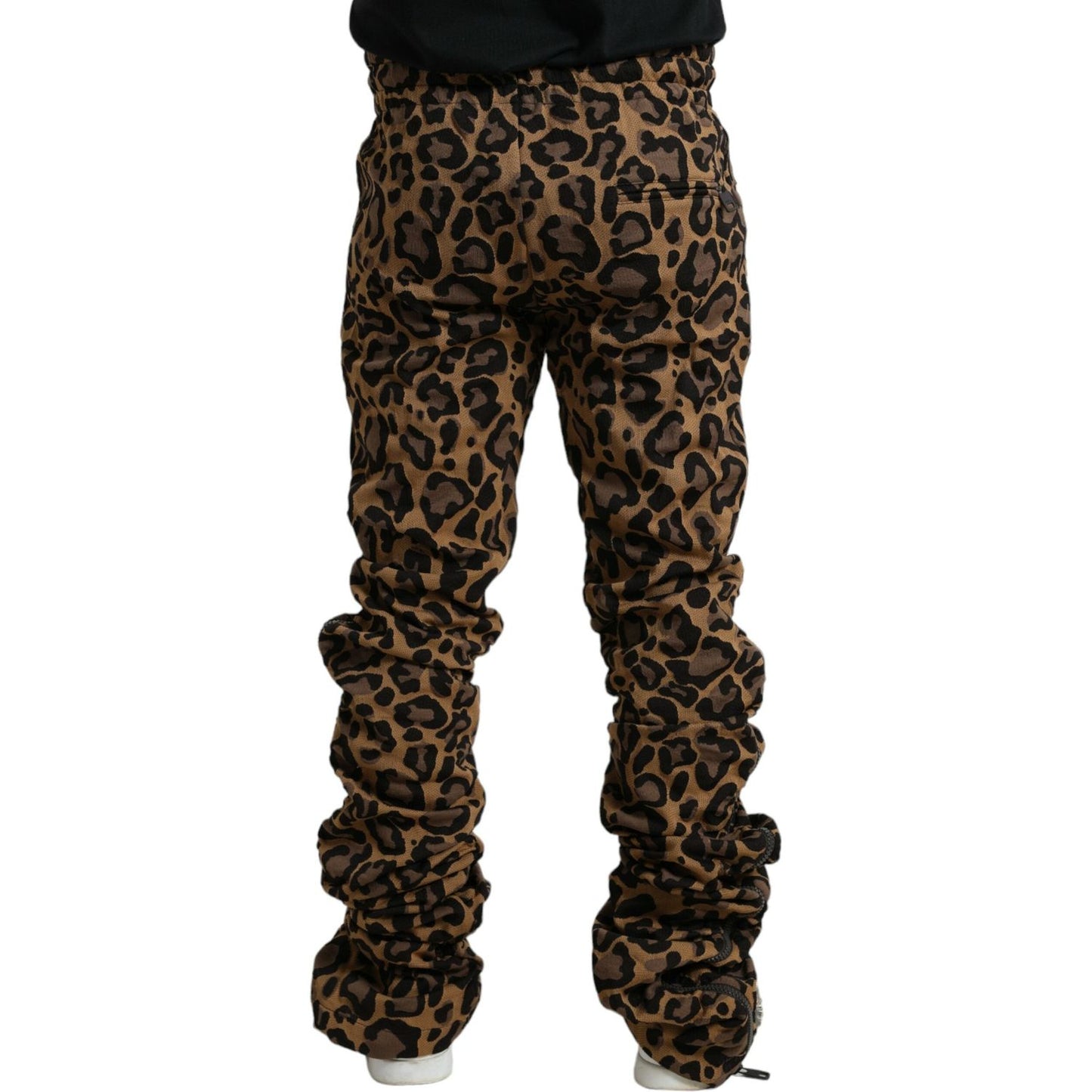 Dolce & Gabbana Chic Leopard Print Jogger Pants Dolce & Gabbana Black