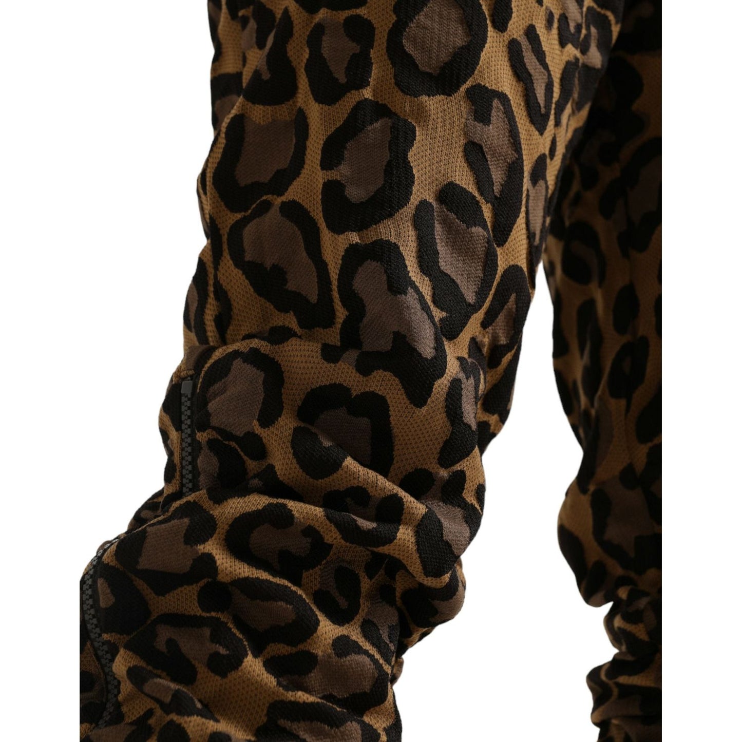 Dolce & Gabbana Chic Leopard Print Jogger Pants Dolce & Gabbana Black