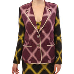 House of Holland Purple checkered blazer jacket GSS10683-2