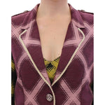 House of Holland Purple checkered blazer jacket GSS10683-2