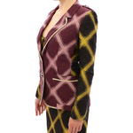 House of Holland Purple checkered blazer jacket GSS10683-2