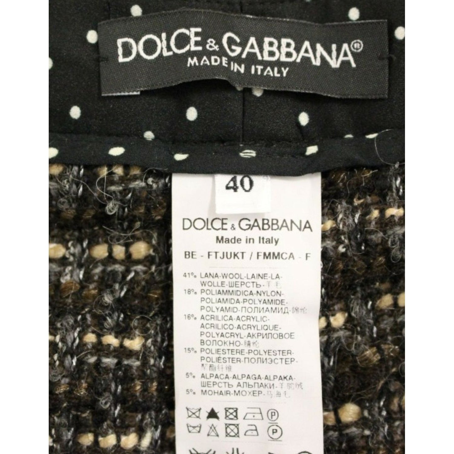 Dolce & Gabbana Elegant Multicolor Wool Blend Shorts Dolce & Gabbana Antique White