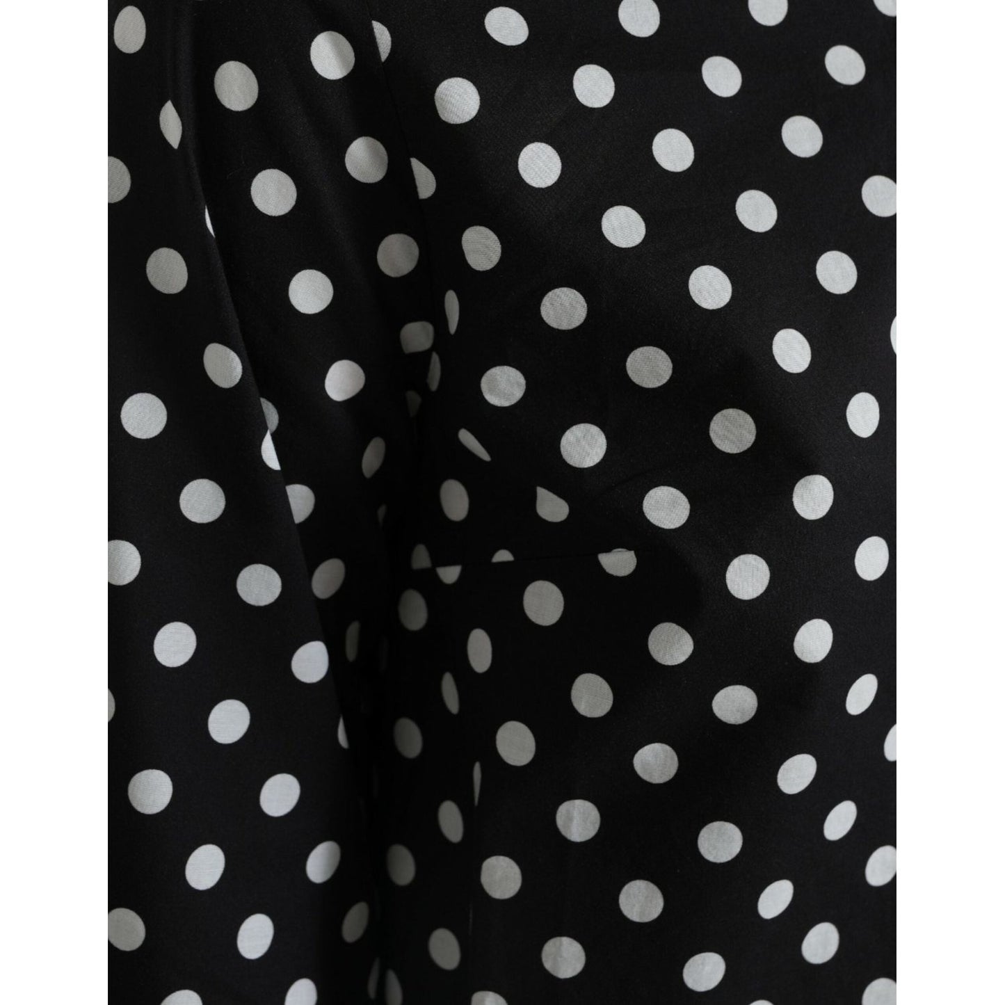 Dolce & Gabbana Elegant Polka Dot Shift Mini Dress Dolce & Gabbana Black