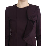 GF Ferre Purple Ruched Jacket Coat Blazer Short SIG11597-1