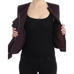 GF Ferre Purple Ruched Jacket Coat Blazer Short SIG11597-1