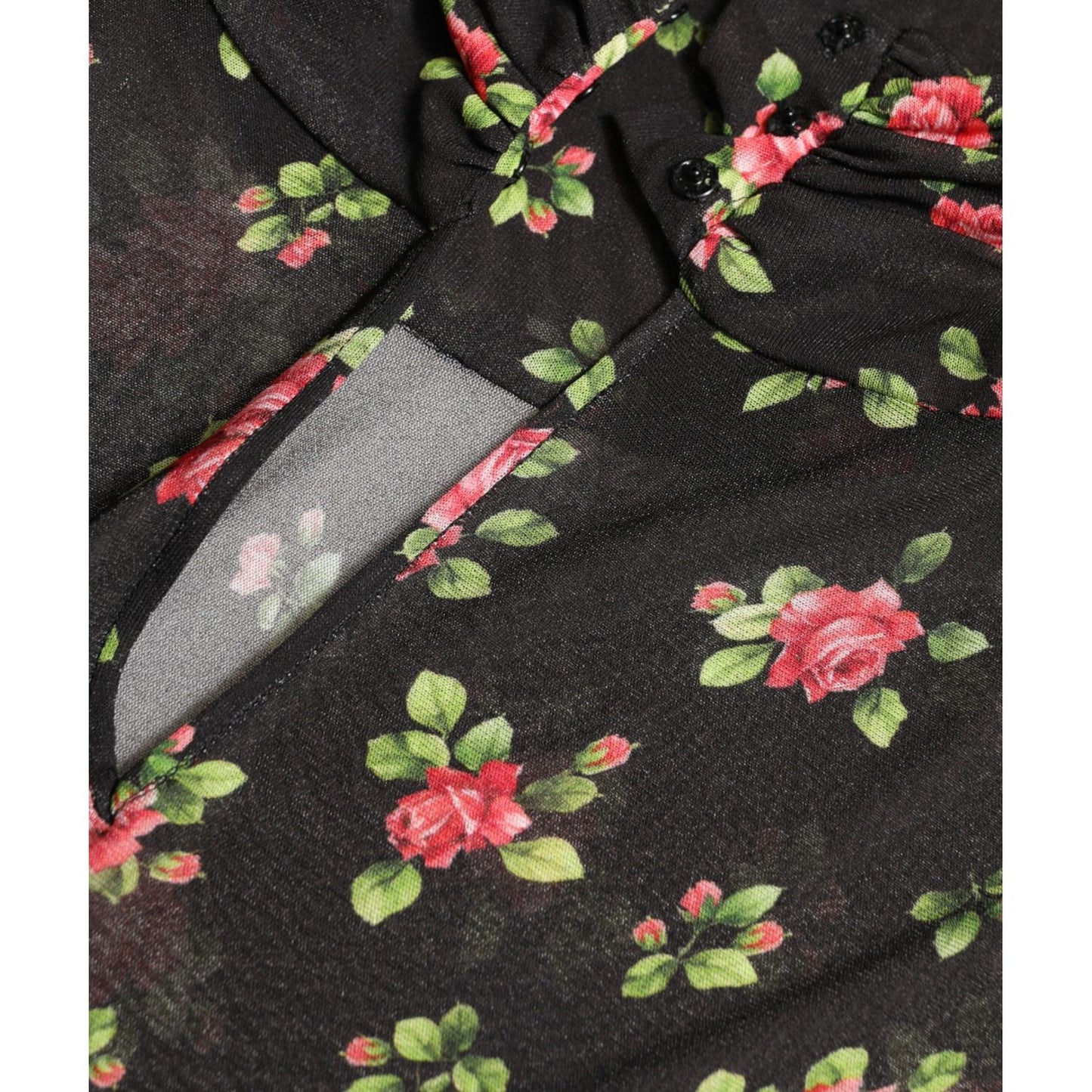 Dolce & Gabbana Elegant Floral Sheath Dress Dolce & Gabbana Dark Slate Gray