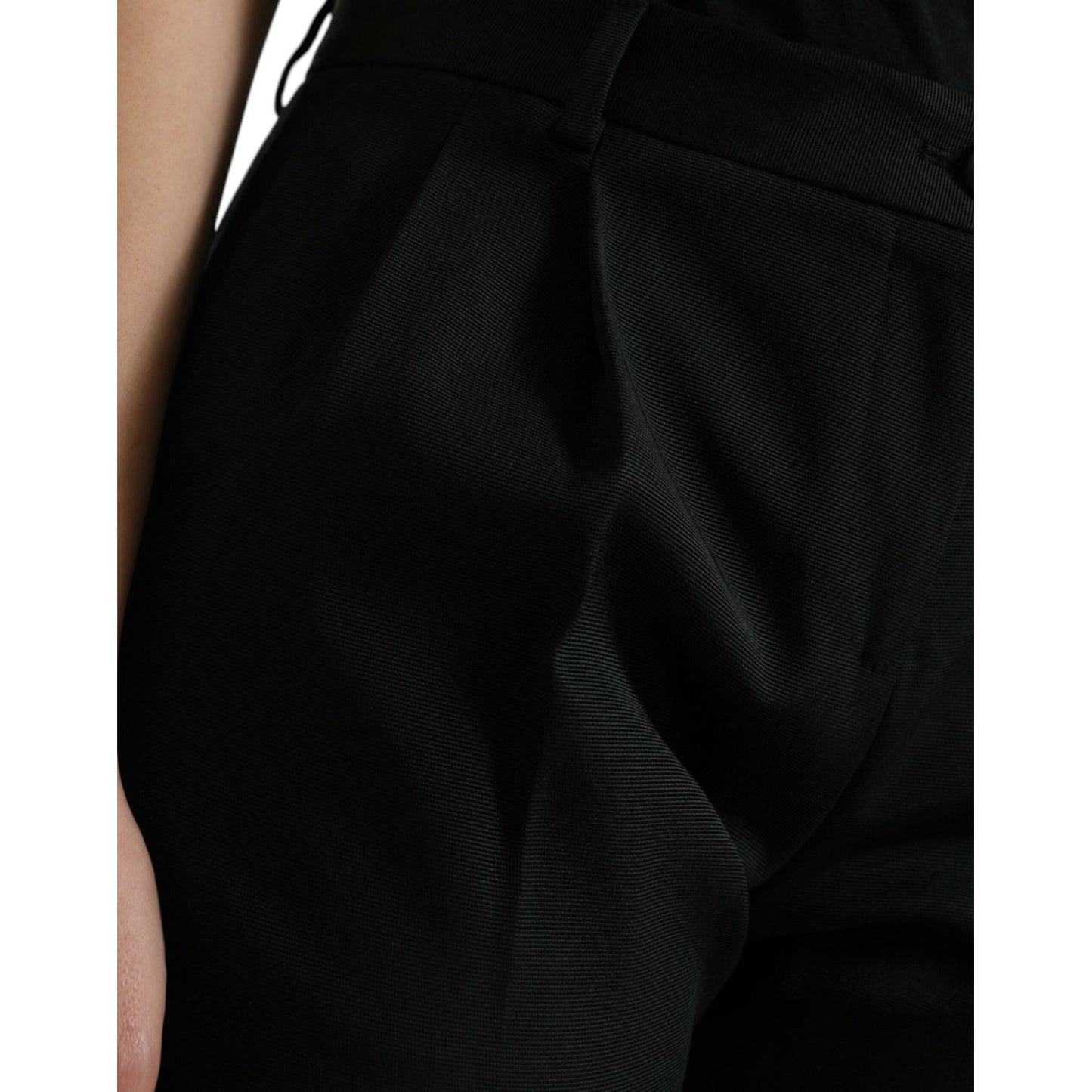 Dolce & Gabbana Elegant High-Waist Tapered Cropped Pants Dolce & Gabbana Black