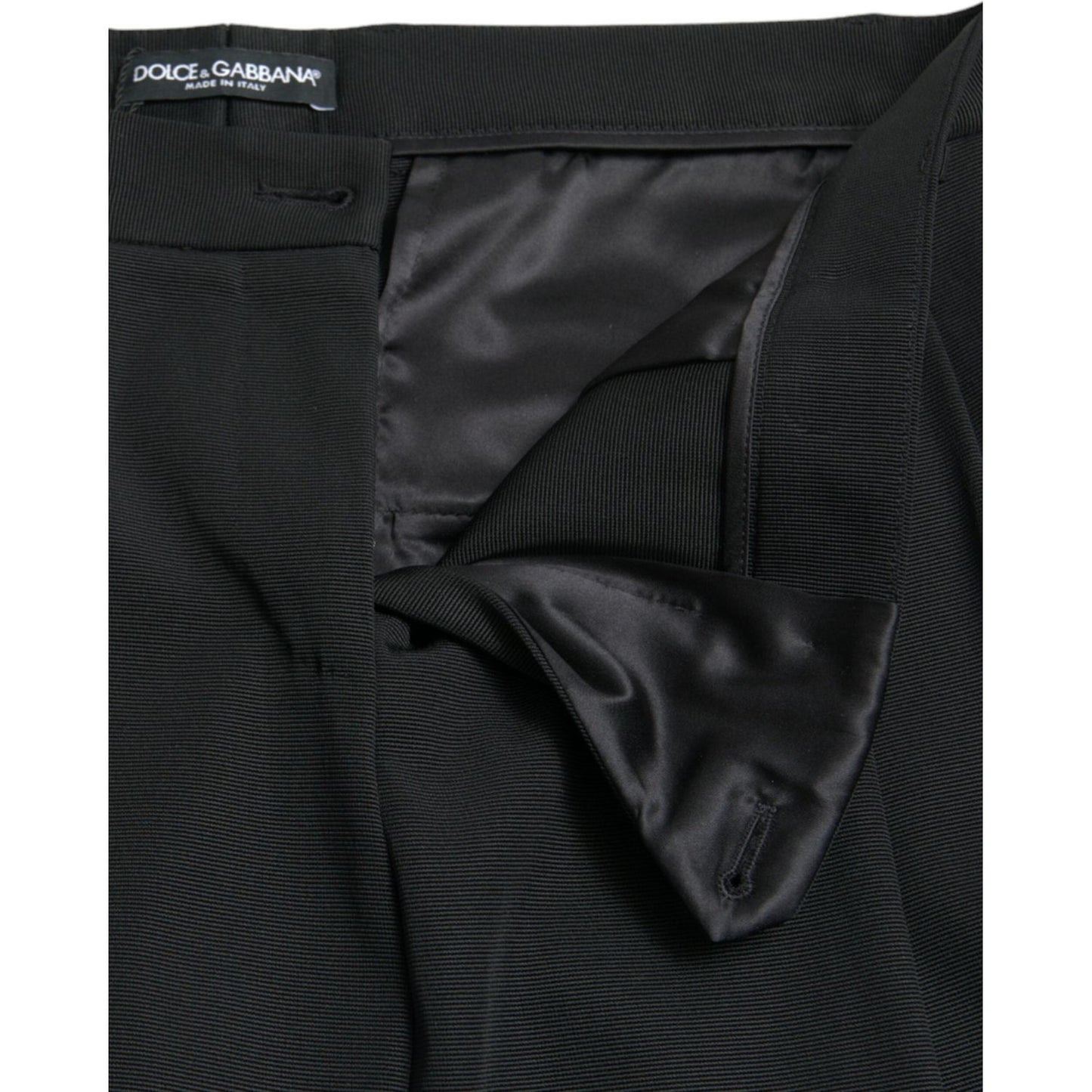 Dolce & Gabbana Elegant High-Waist Tapered Cropped Pants Dolce & Gabbana Dark Slate Gray
