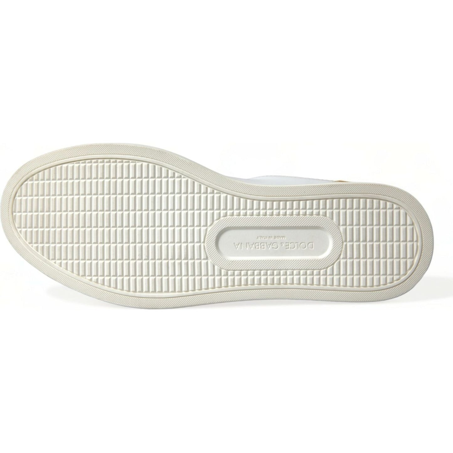 Dolce & Gabbana Sleek White Low Top Leather Sneakers Dolce & Gabbana Light Gray