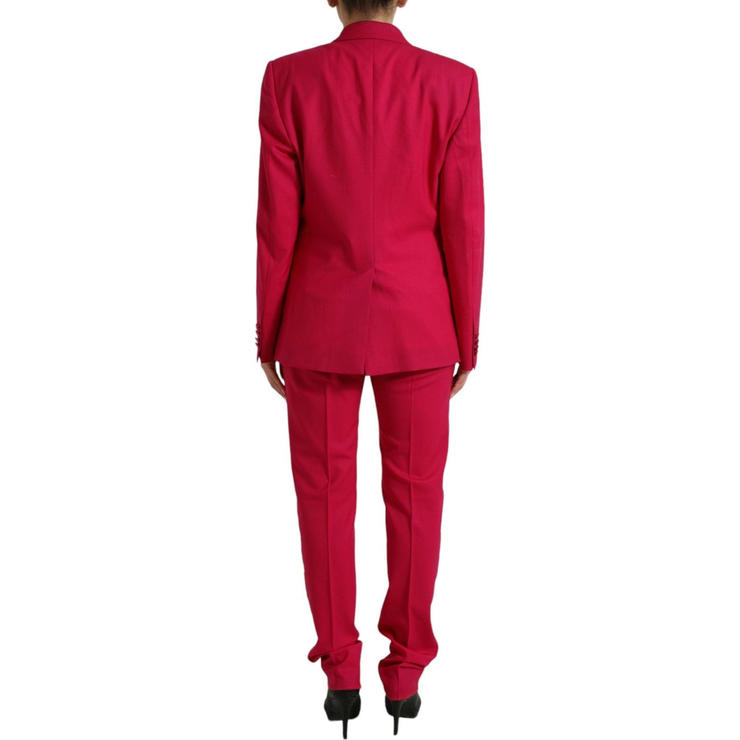 Dolce & Gabbana Elegant Red Slim Fit 3 Piece Martini Suit Dolce & Gabbana Firebrick