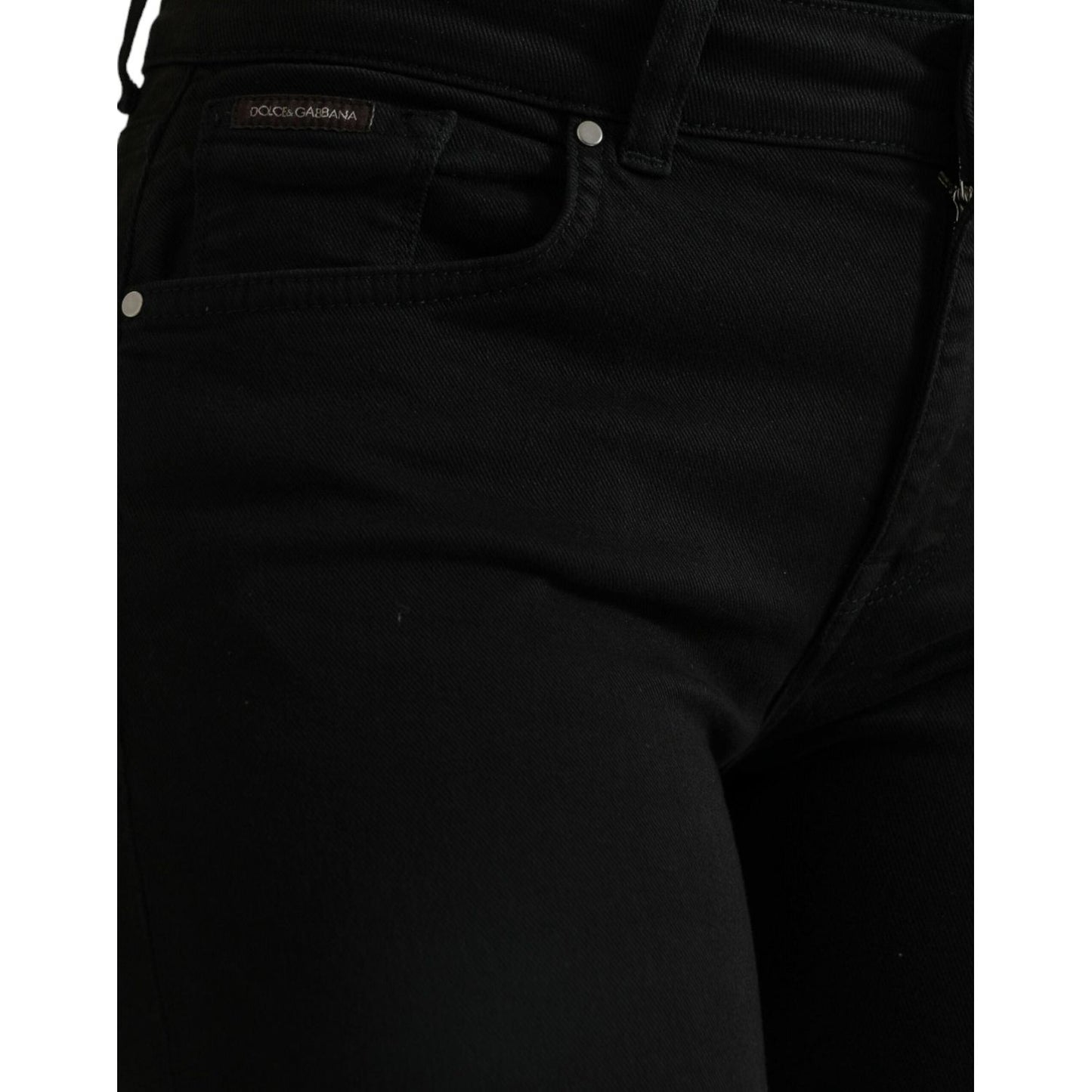 Dolce & Gabbana Elegant Black Mid-Waist Stretch Jeans Dolce & Gabbana Black