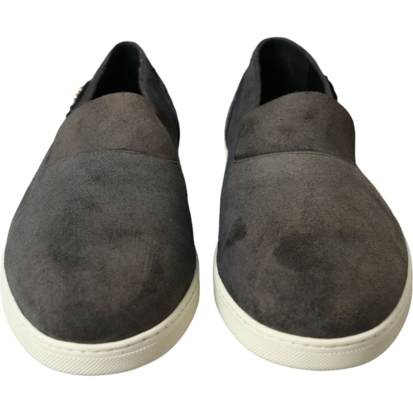 Dolce & Gabbana Elegant Blue Suede & Crocodile Slippers Dolce & Gabbana Dark Slate Gray