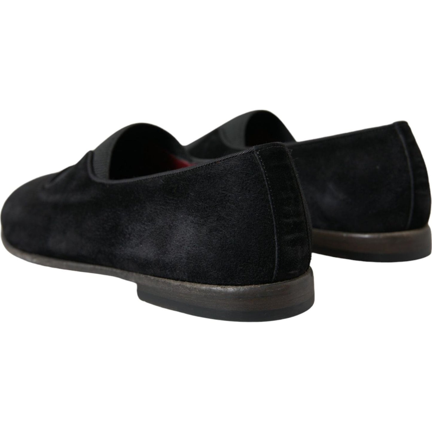 Dolce & Gabbana Elegant Black Velor Loafers for the Discerning Gentleman Dolce & Gabbana Black