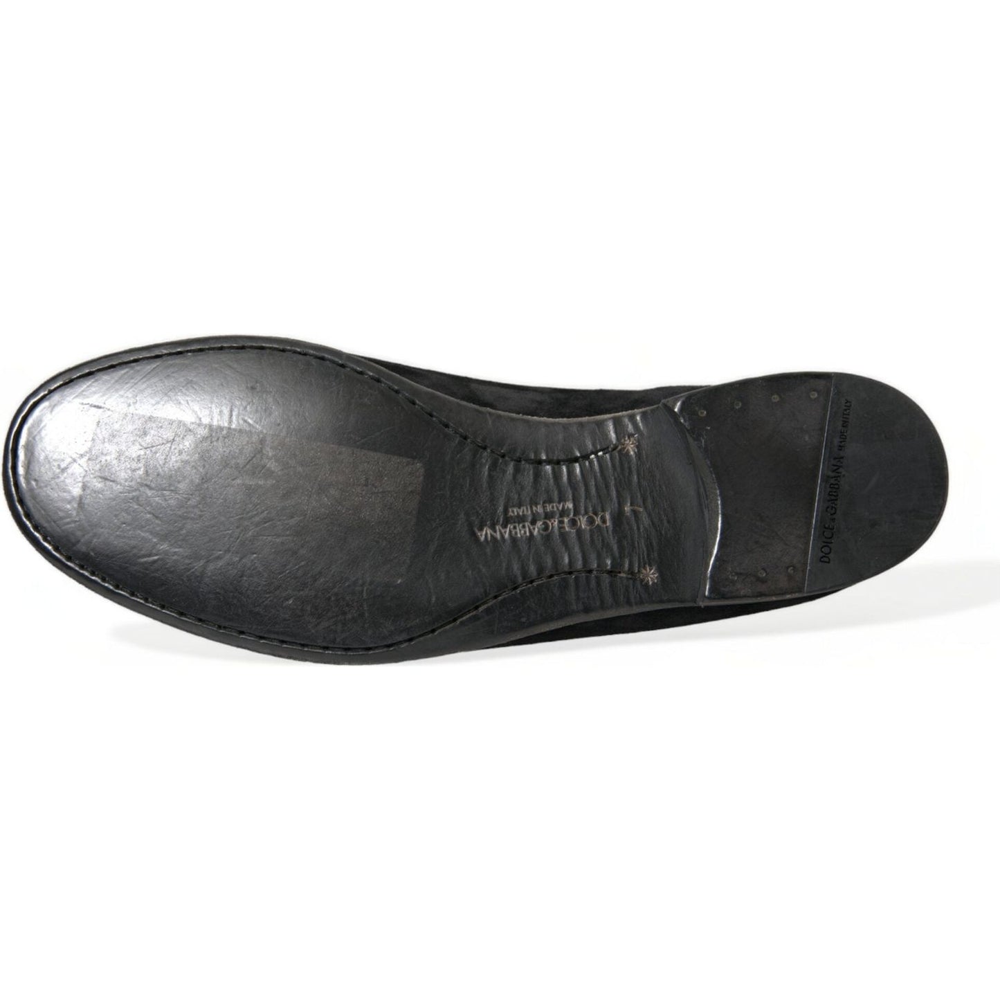 Dolce & Gabbana Elegant Black Velor Loafers for the Discerning Gentleman Dolce & Gabbana Dark Slate Gray