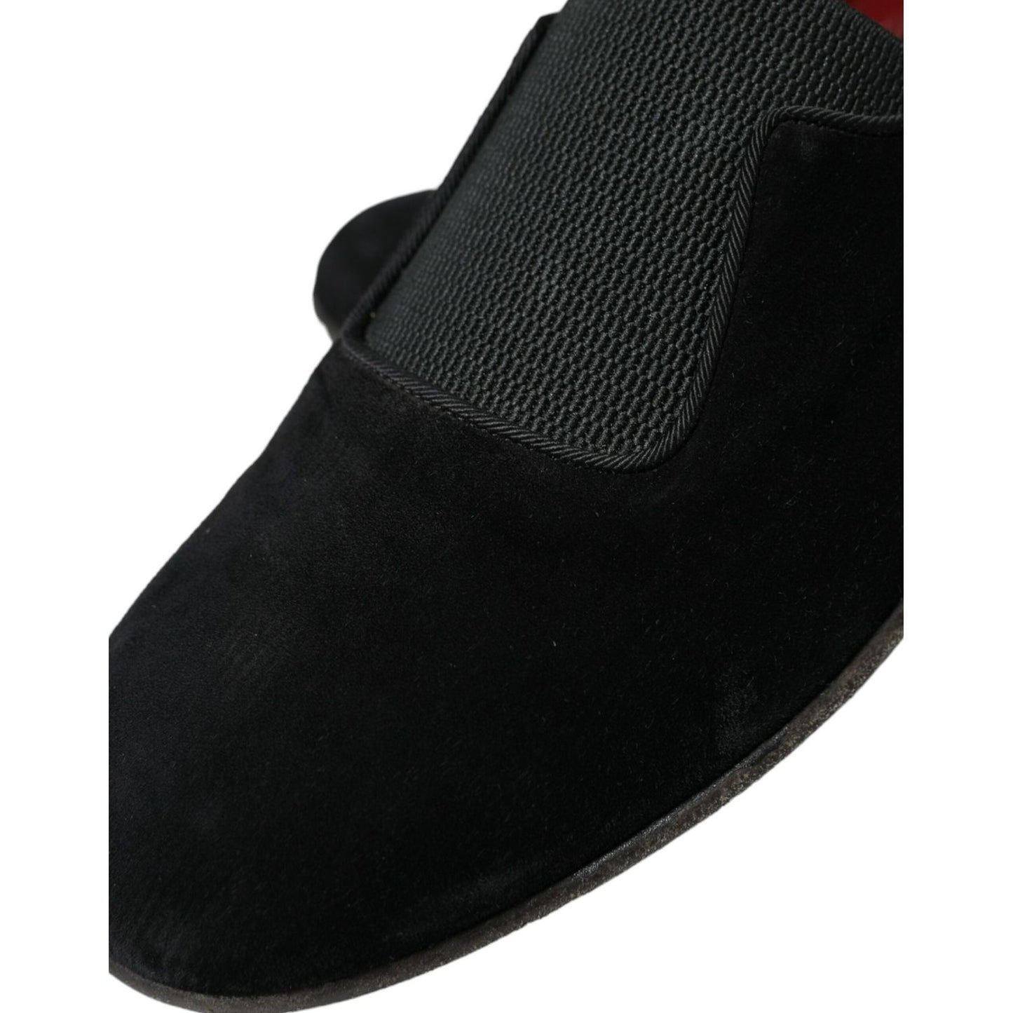 Dolce & Gabbana Elegant Black Velor Loafers for the Discerning Gentleman Dolce & Gabbana Black