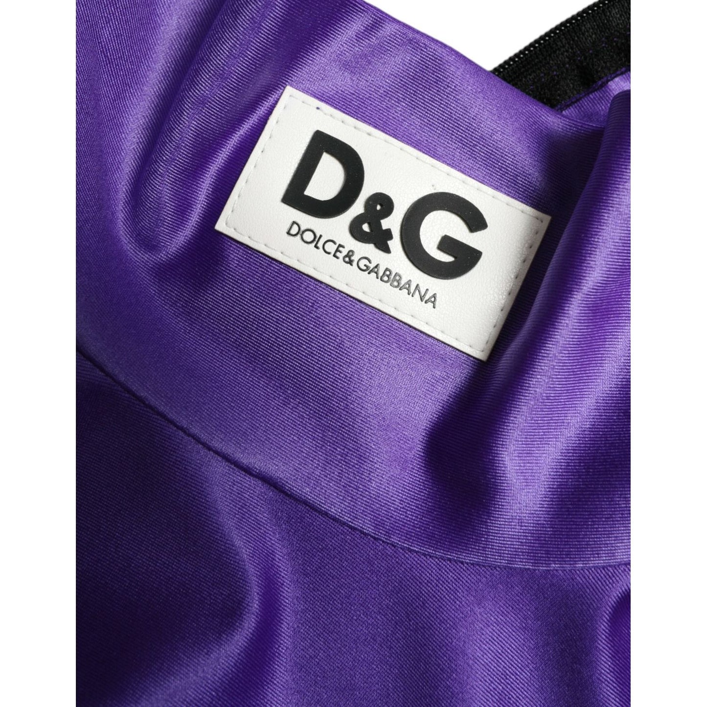 Dolce & Gabbana Purple Nylon Stretch Slim Long Sleeves Top TSH84292-40