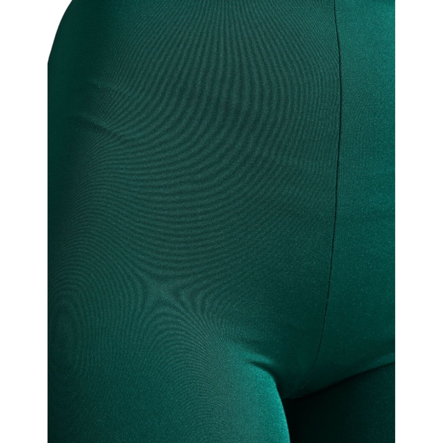 Dolce & Gabbana Green High Waist Designer Leggings Dolce & Gabbana Dark Slate Gray