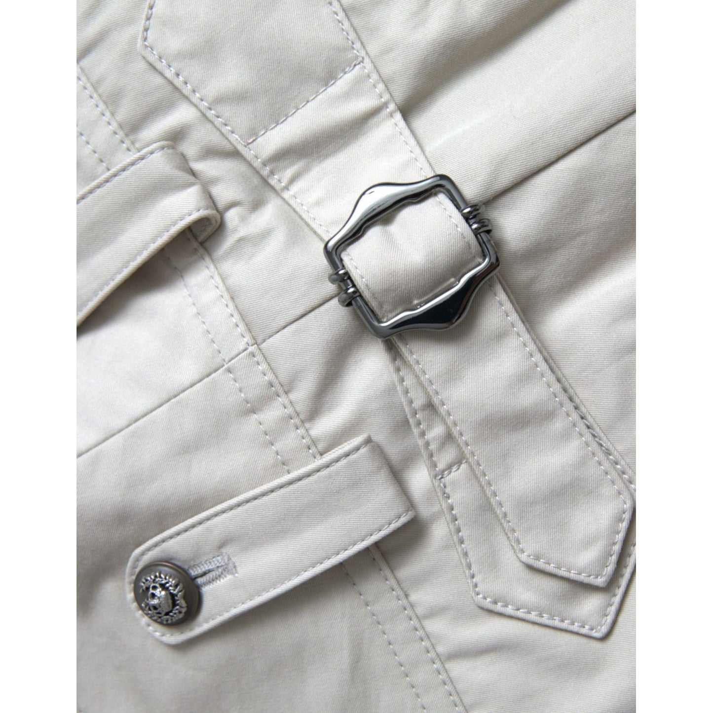 Dolce & Gabbana High-Waisted Tapered Fashion Pants - Beige Dolce & Gabbana Gray