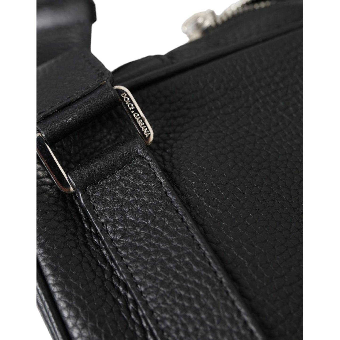 Dolce & Gabbana Chic Black Calf Leather Small Backpack Dolce & Gabbana Dark Slate Gray