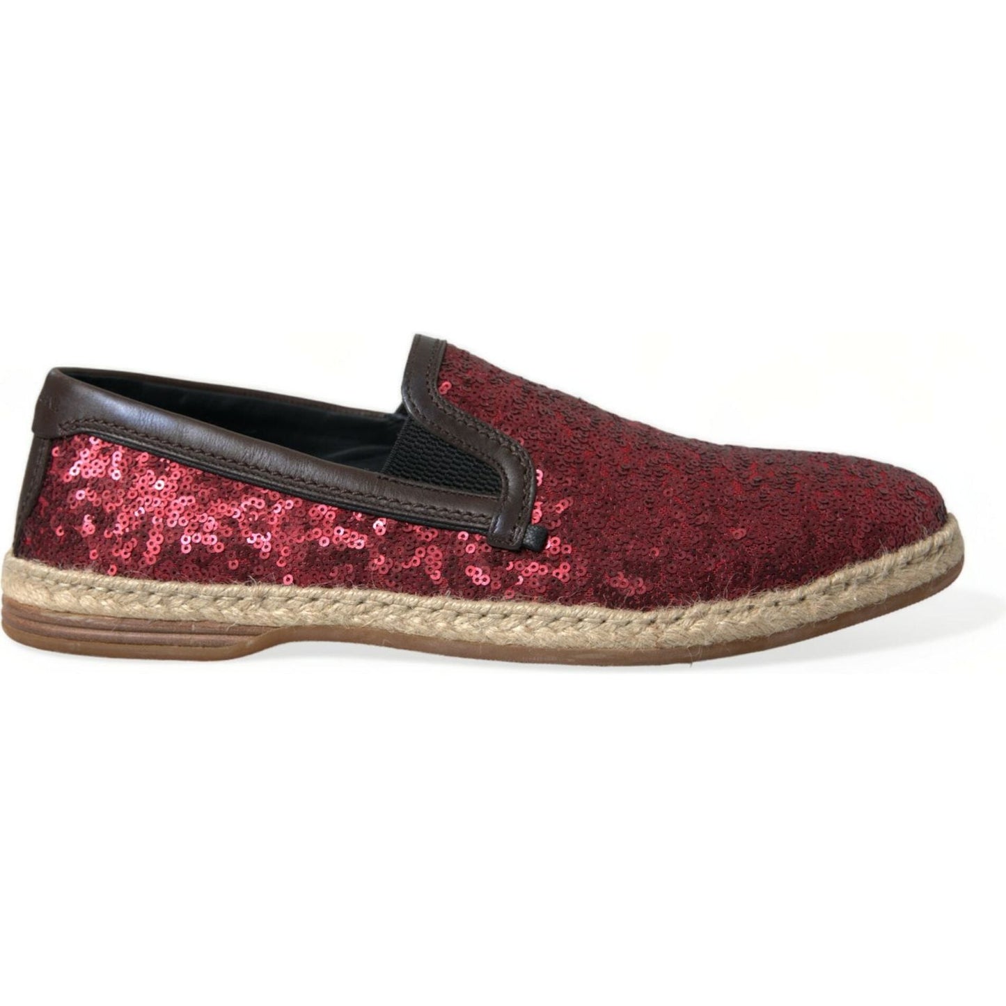Dolce & Gabbana Red Sequined Leather Loafers Dolce & Gabbana Dark Olive Green