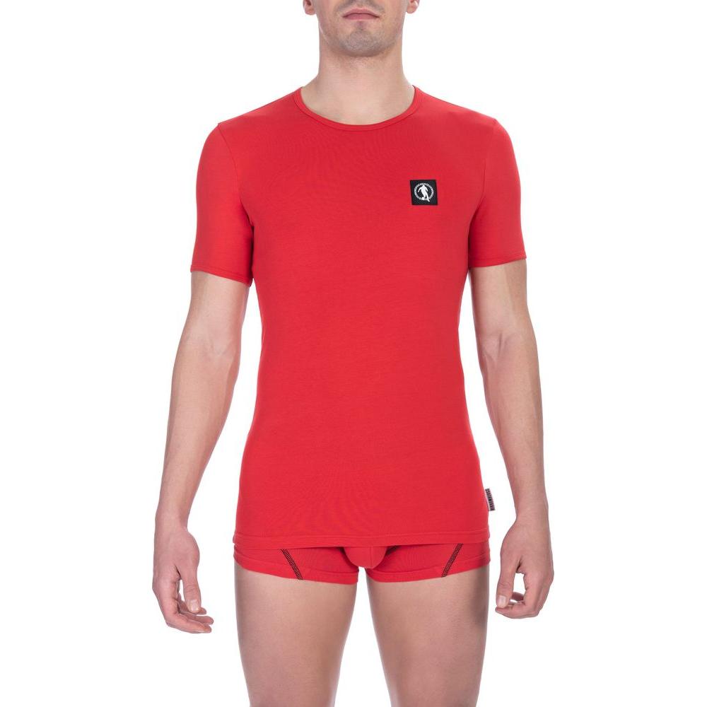Bikkembergs Red Cotton Men's T-Shirt Bikkembergs Firebrick