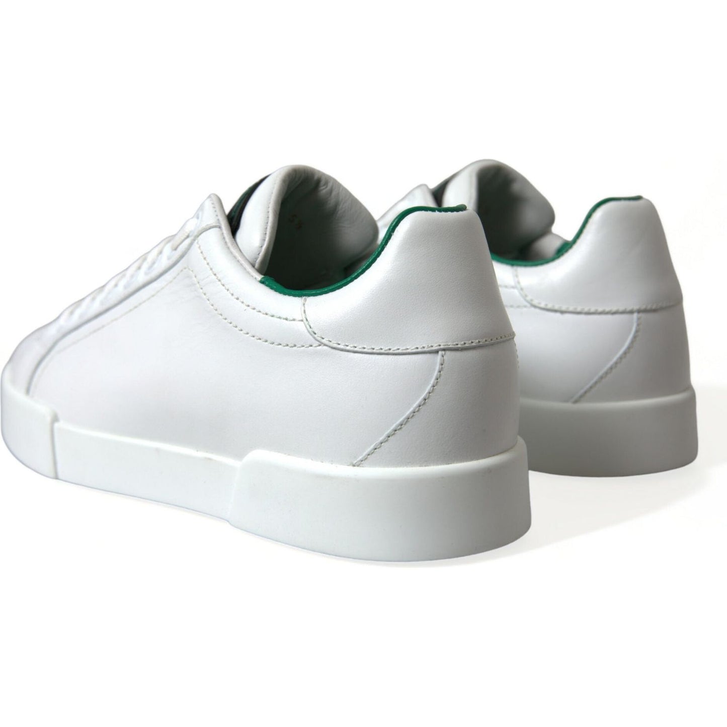 Dolce & Gabbana Elegant Portofino Calfskin Sneakers Dolce & Gabbana Light Gray