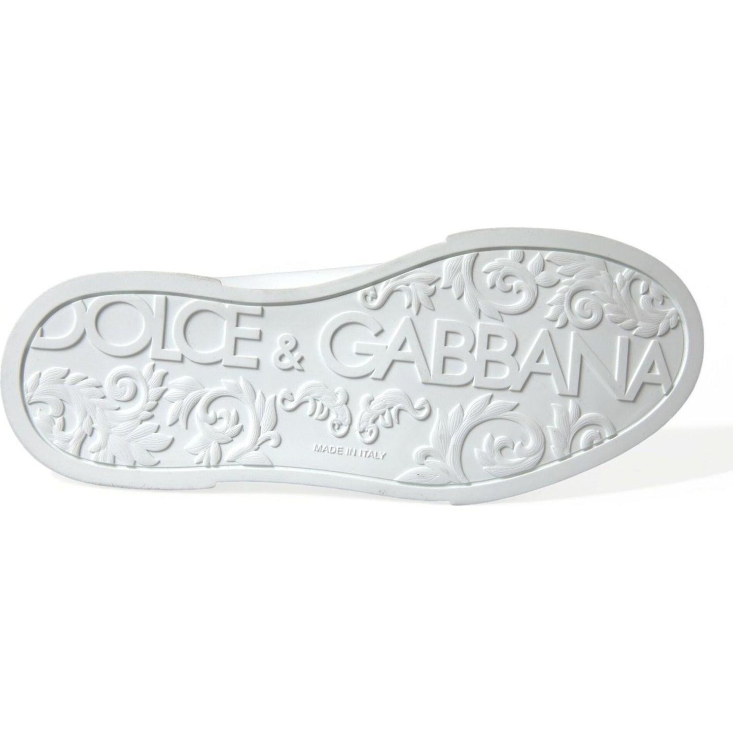 Dolce & Gabbana Elegant Portofino Calfskin Sneakers Dolce & Gabbana Light Gray