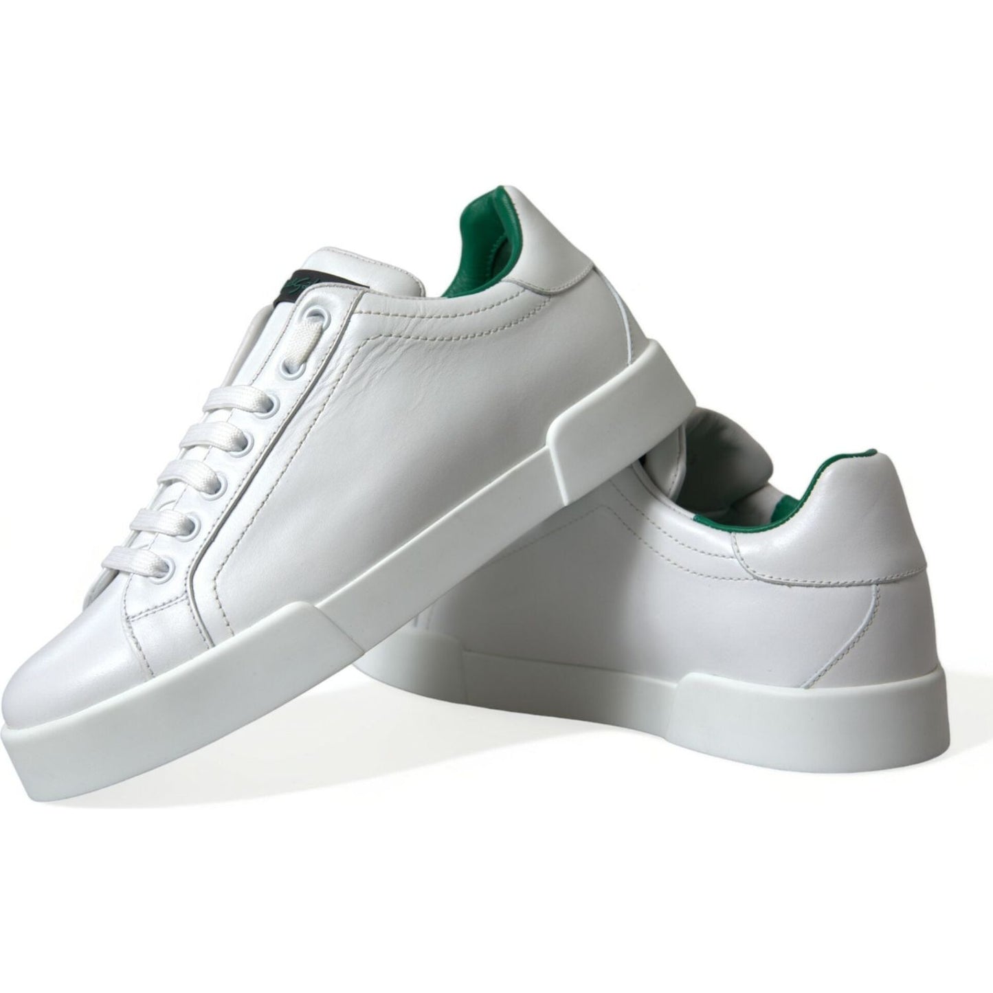 Dolce & Gabbana Elegant Portofino Calfskin Sneakers Dolce & Gabbana Gray