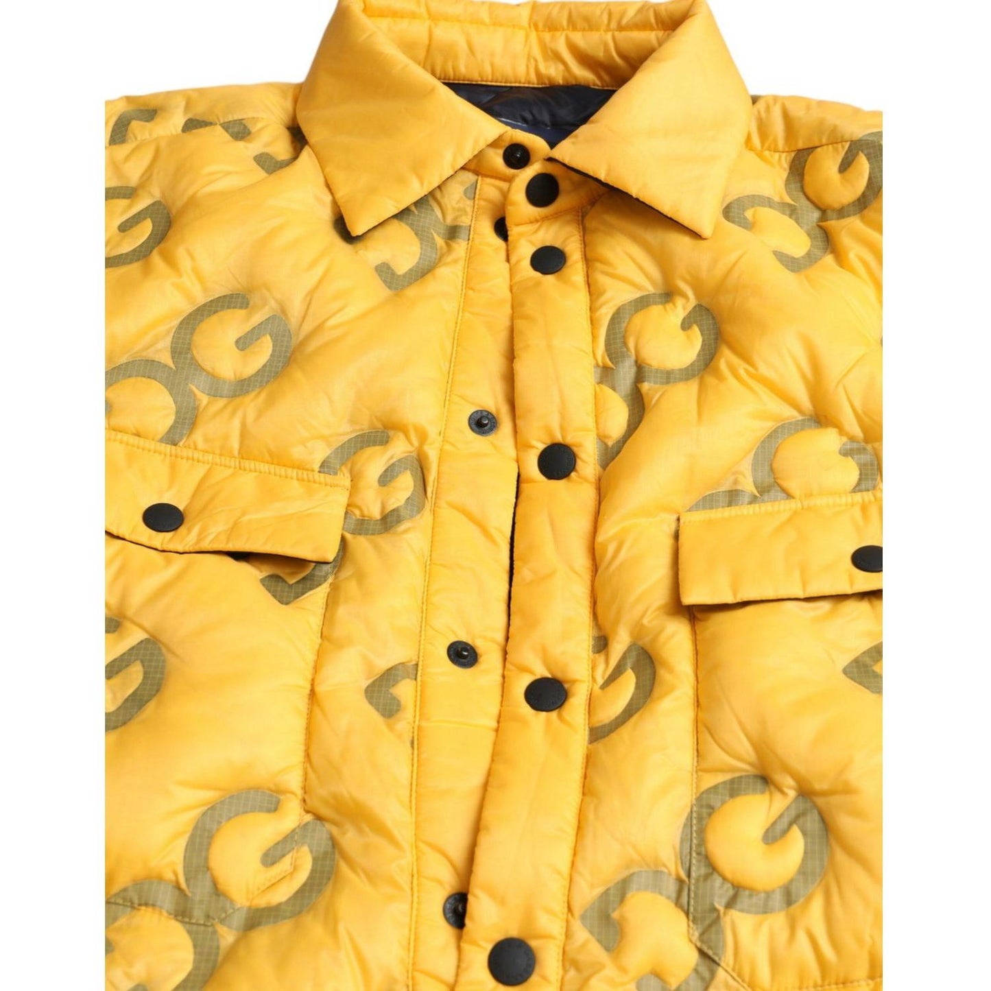 Dolce & Gabbana Elegant Yellow Padded Blouson Jacket Dolce & Gabbana Sandy Brown