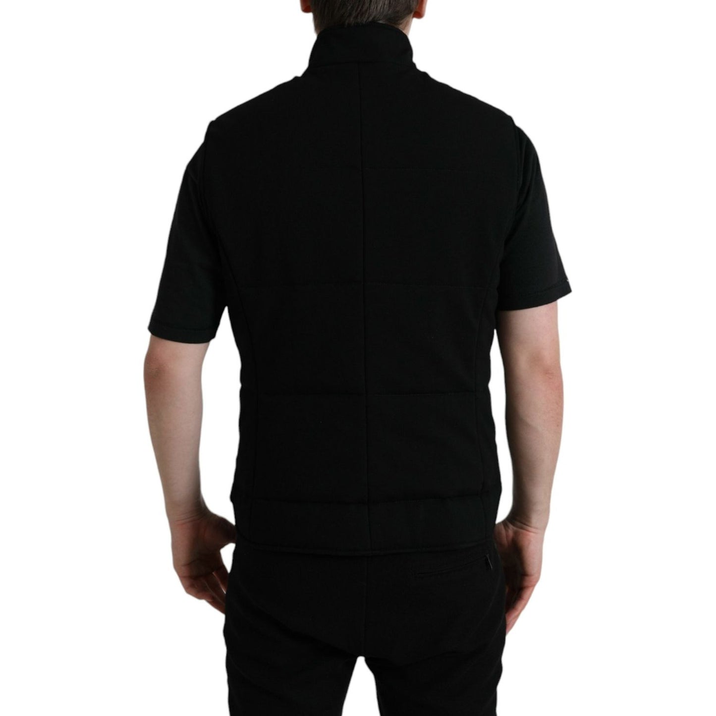 Dolce & Gabbana Elegant Black Sleeveless Vest Jacket Dolce & Gabbana Black
