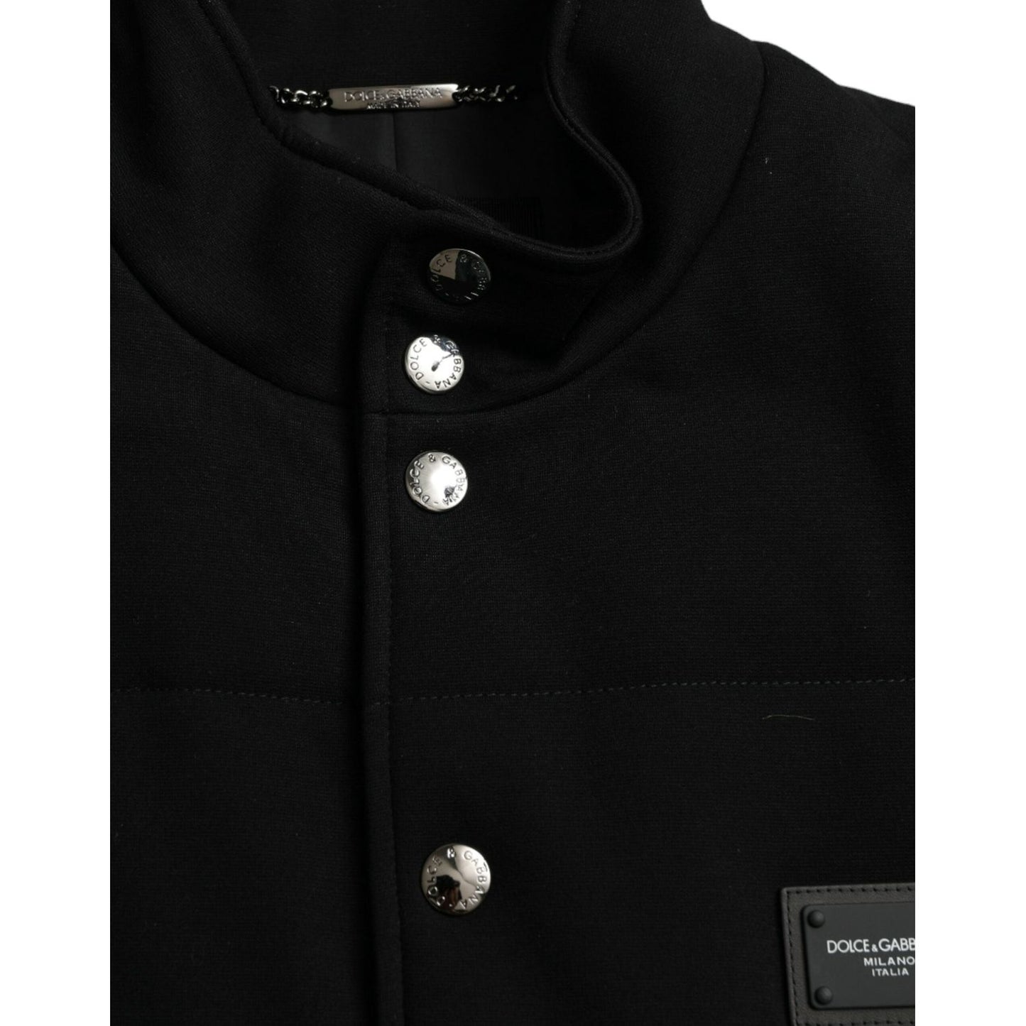 Dolce & Gabbana Elegant Black Sleeveless Vest Jacket Dolce & Gabbana Black